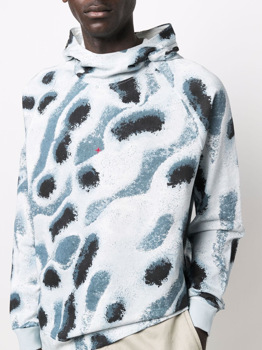 abstract-print cotton hoodie - 5