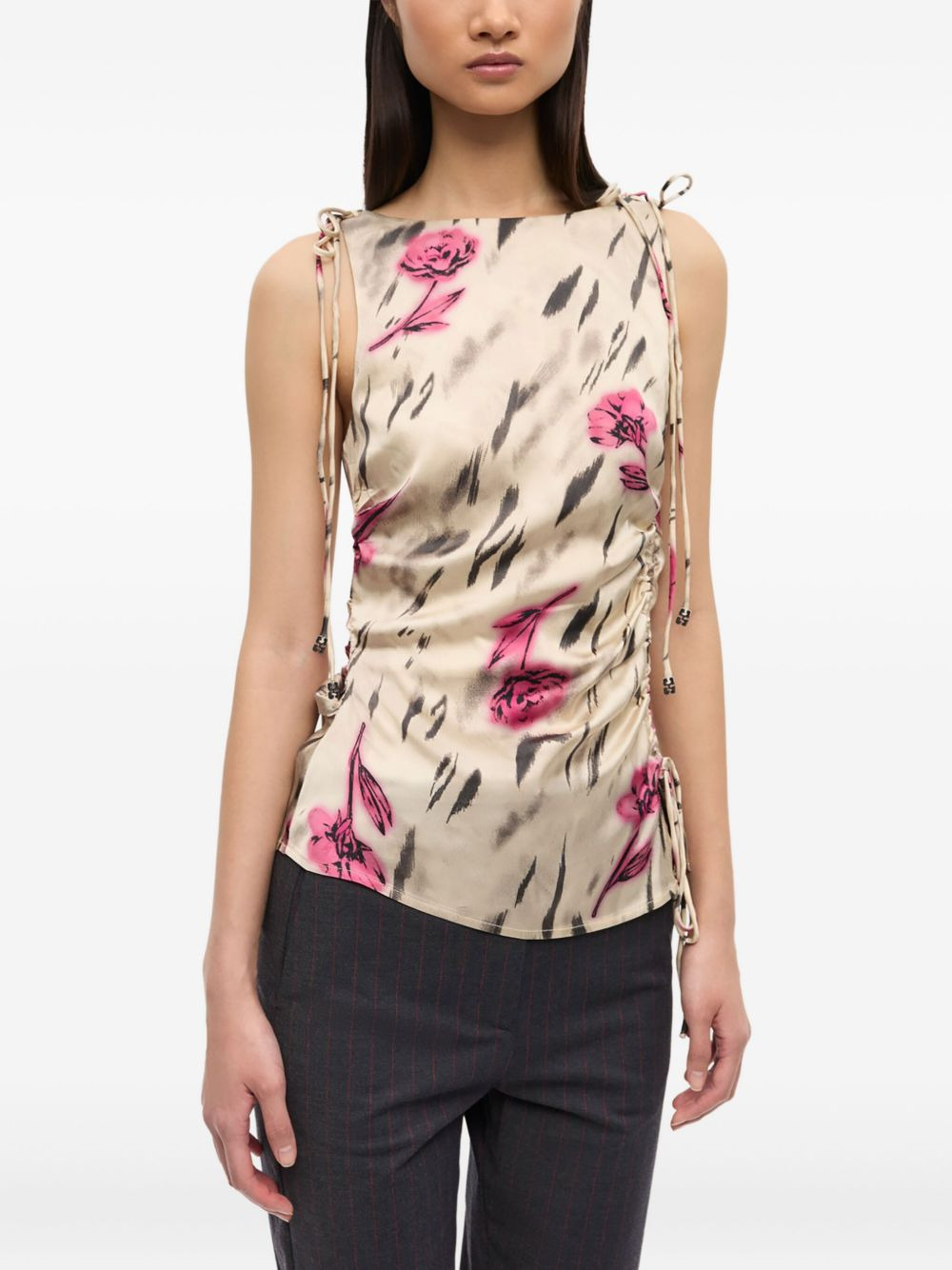 floral-print blouse - 3