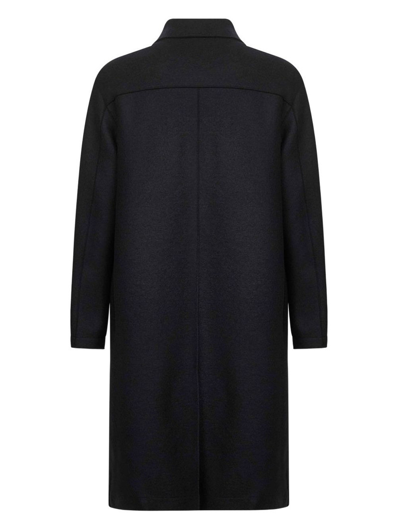 Harris Wharf London button-fastening wool coat outlook