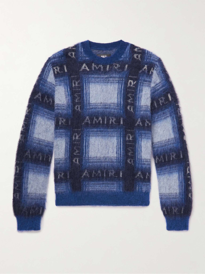 Logo-Intarsia Cotton and Cashmere-Blend Sweater - 1