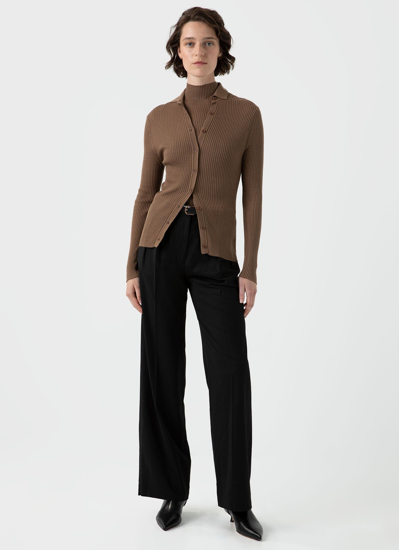 Mulberry Silk Rib Cardigan 1