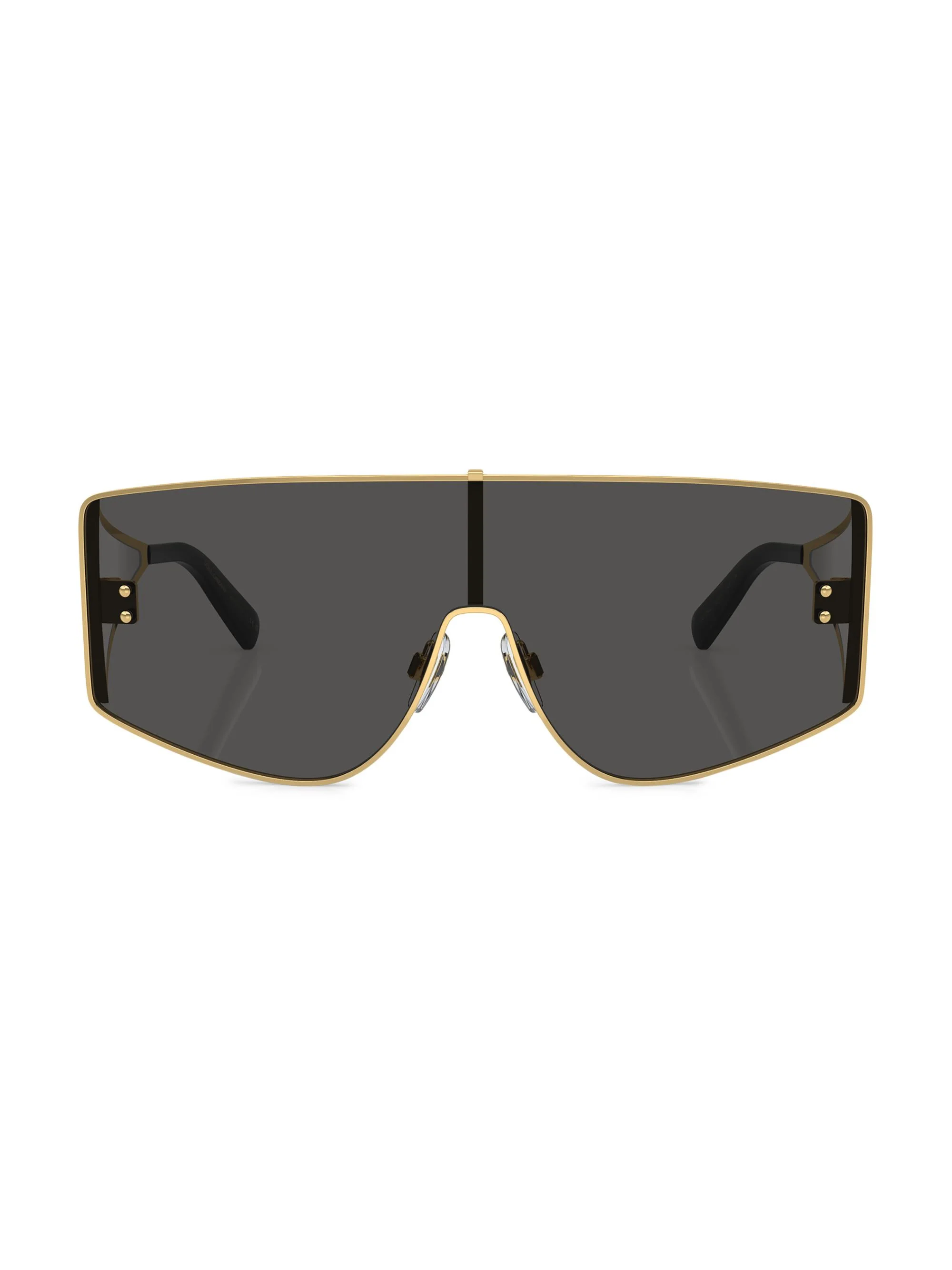 Men's Shield Sunglasses - Gold Dark Grey - 1