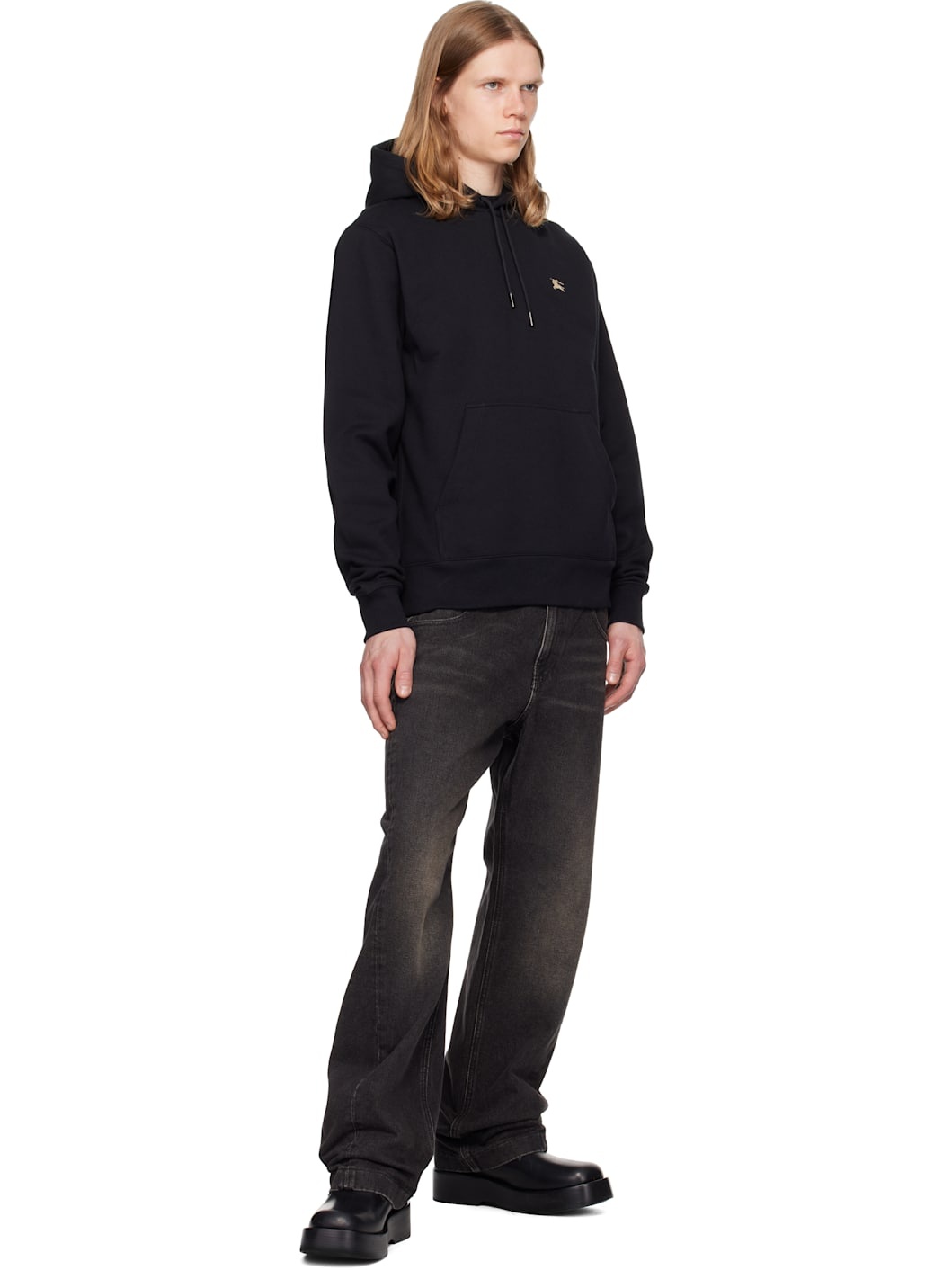 Black Knight Stamp Cotton Hoodie - 4