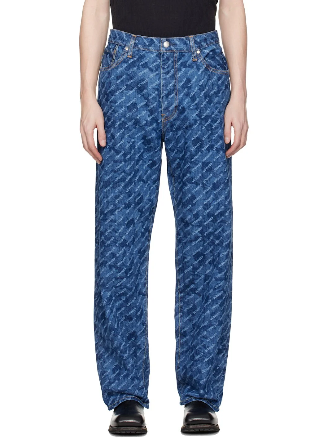 Navy Baggy Denim Jeans - 1