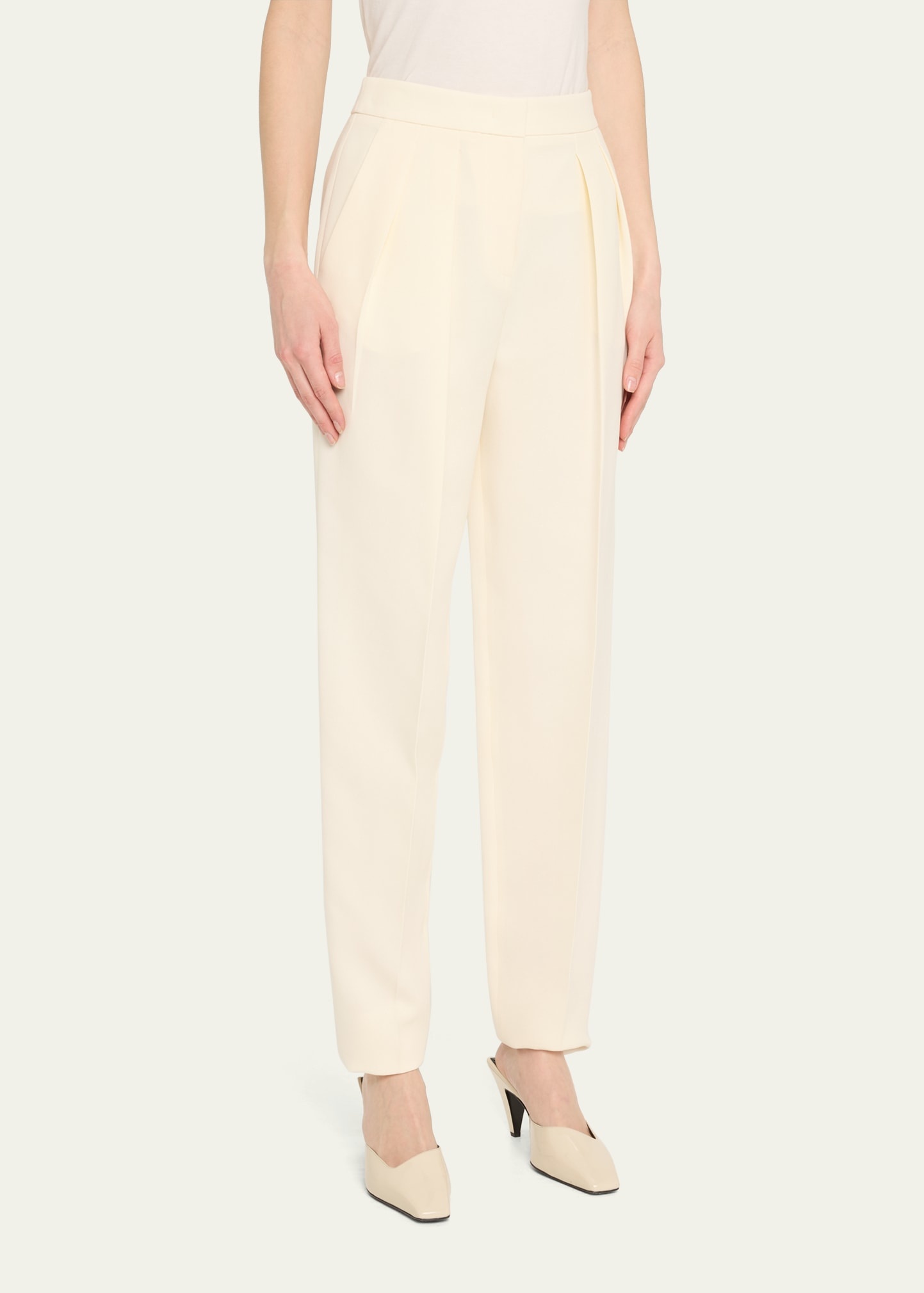 Pleated Cady Straight-Leg Tuxedo Trousers - 4