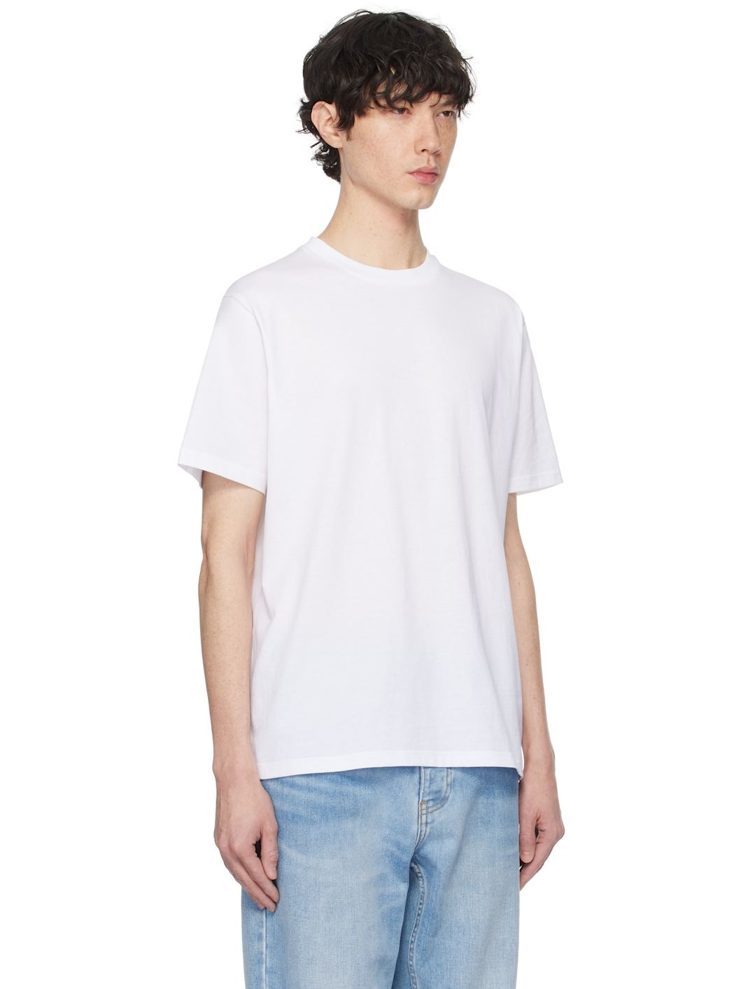 Two-Pack White Standard Crew Neck T-shirts - 2
