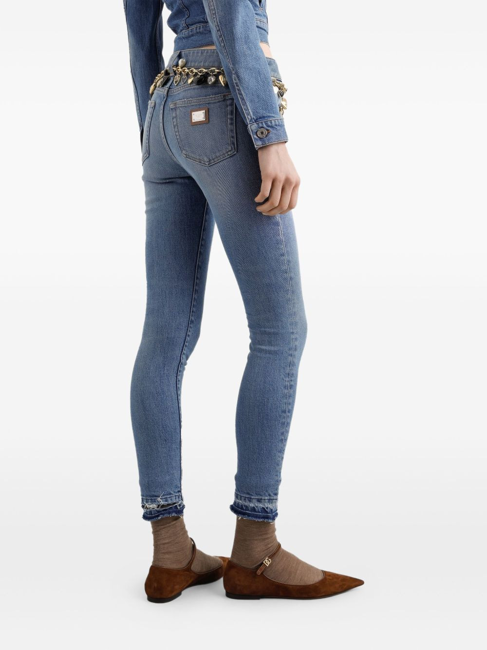 frayed-hem jeans - 5