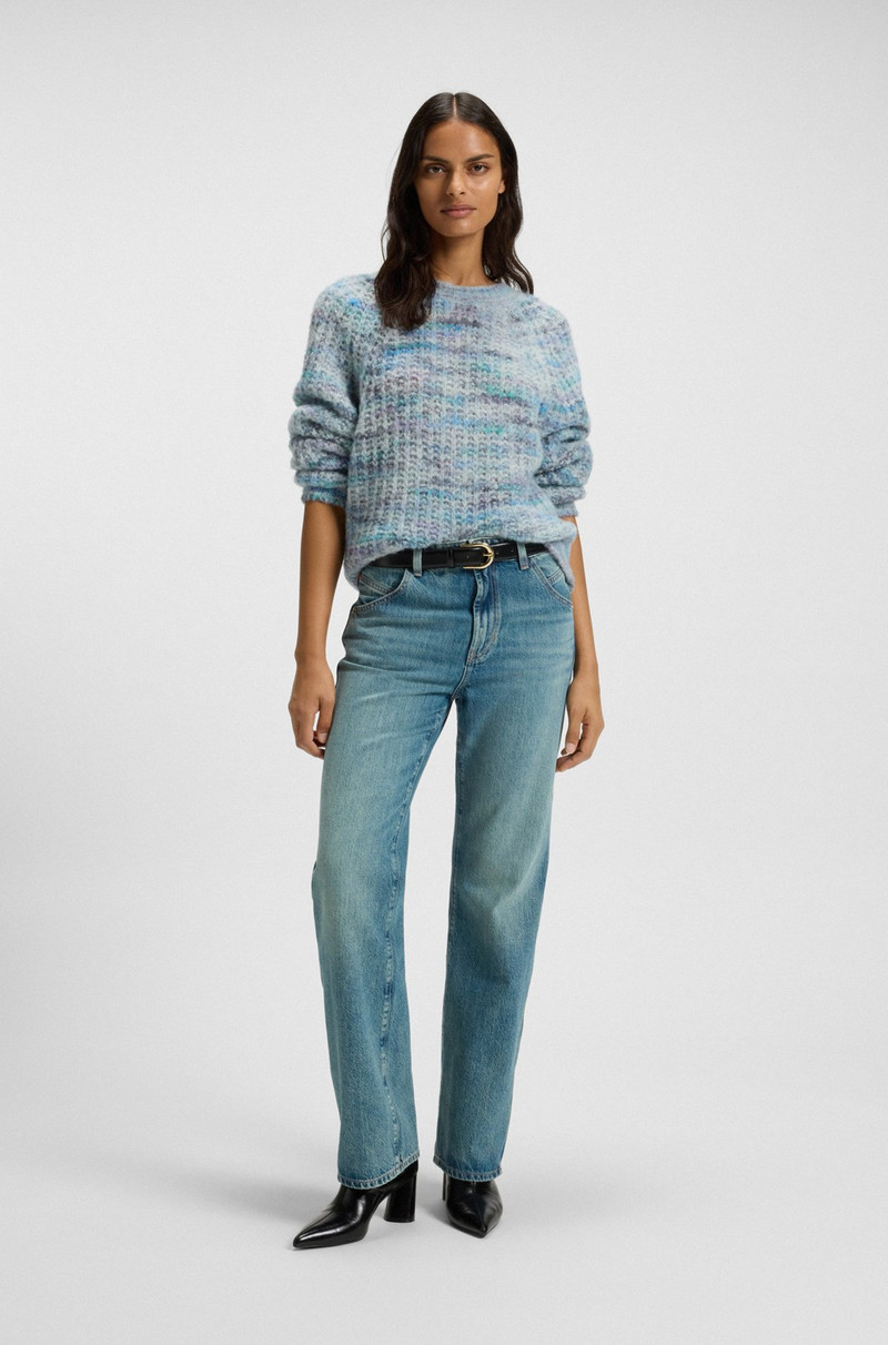BOSS ALPACA-BLEND RELAXED-FIT SWEATER WITH MULTICOLORED YARNS outlook