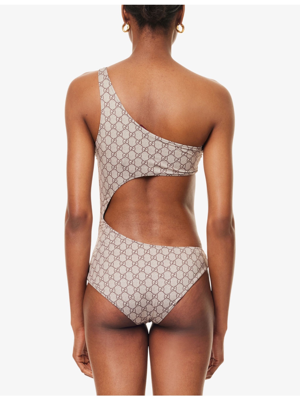 GUCCI☆One-shoulder chain-embellished swimsuit 水着【UK発】 GUCCI One-shoulder chain-embellished swimsuit | NET-A-PORTER