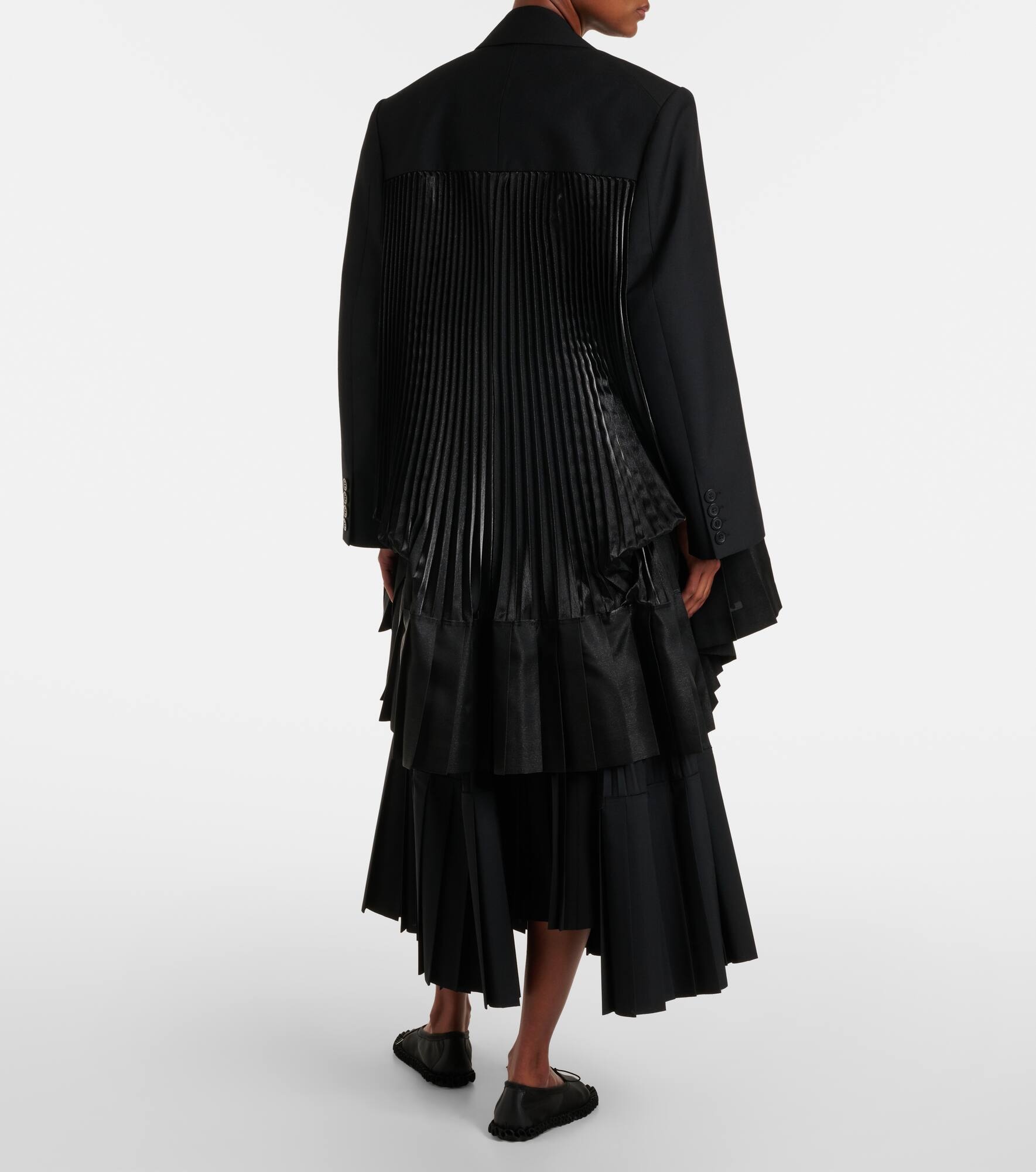 Pleated wool blazer dress - 3