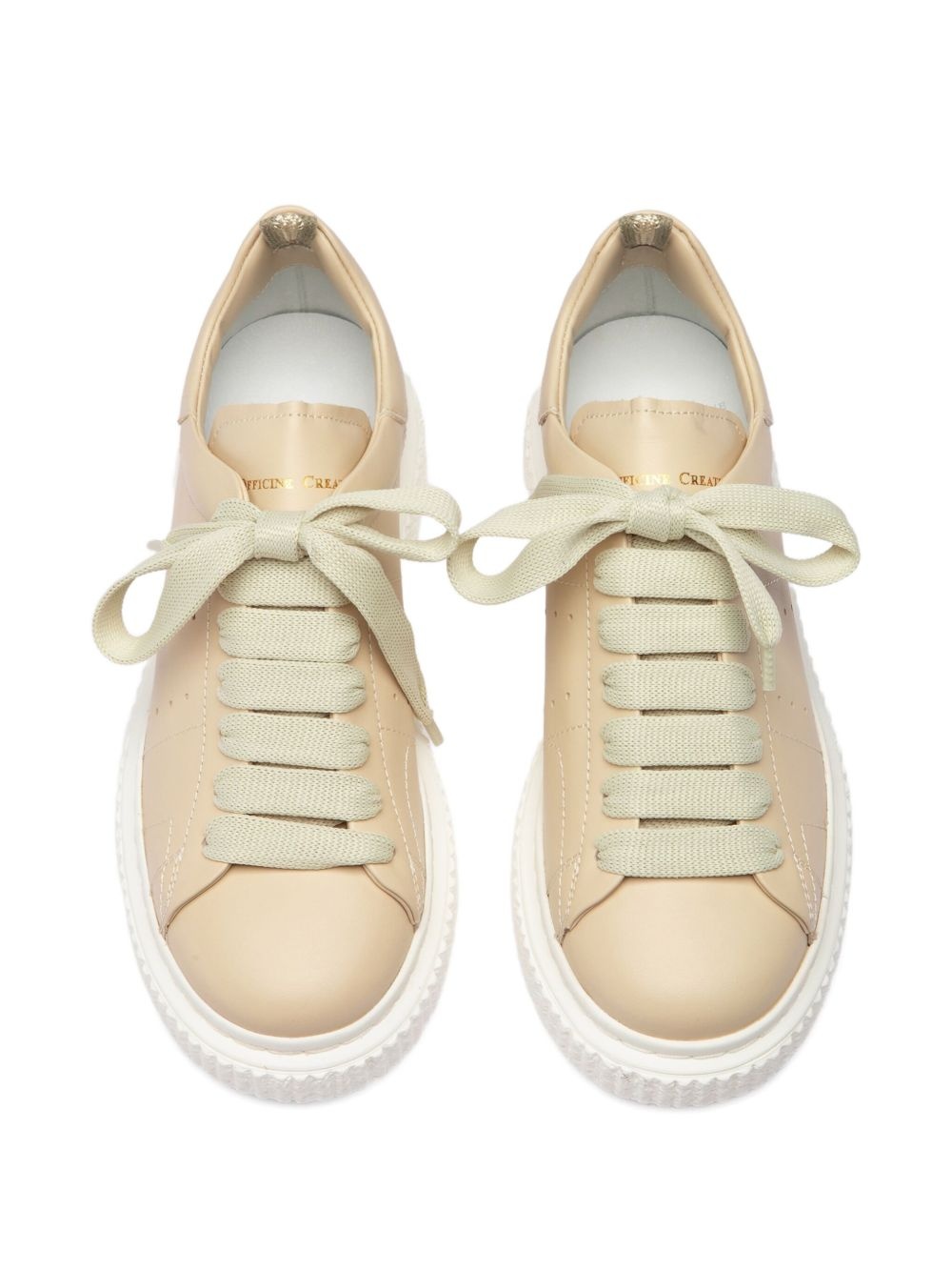 lace-up platform sneakers - 3
