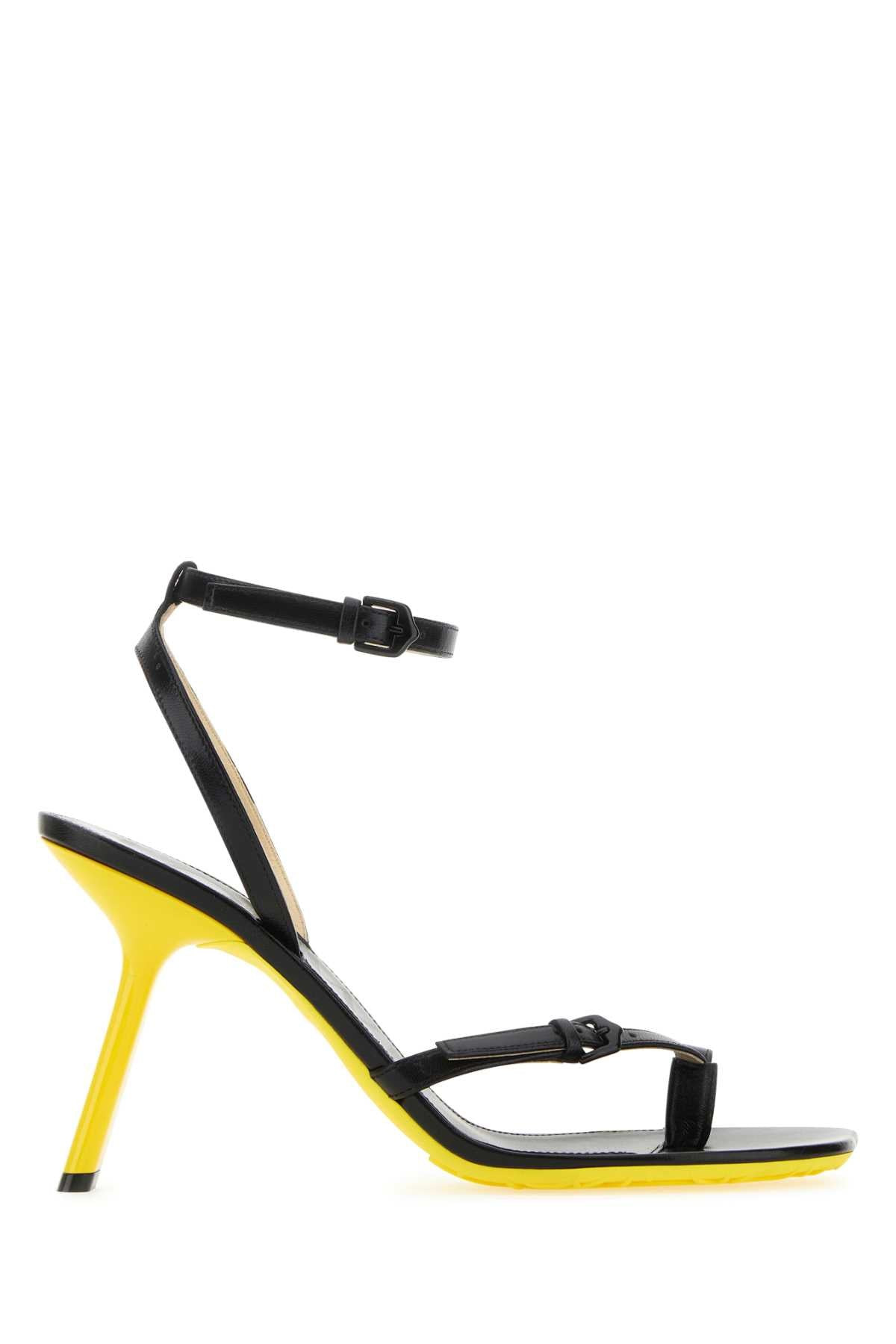 Loewe Women Black Leather Petal Sandals - 1