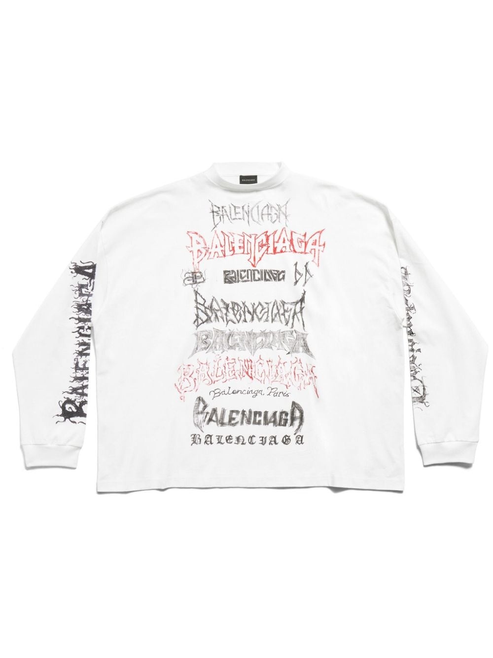 トップス BALENCIAGA PARIS LOGO CREW NECK SWEAT Balenciaga - Crew-neck wool sweater White - The Corner