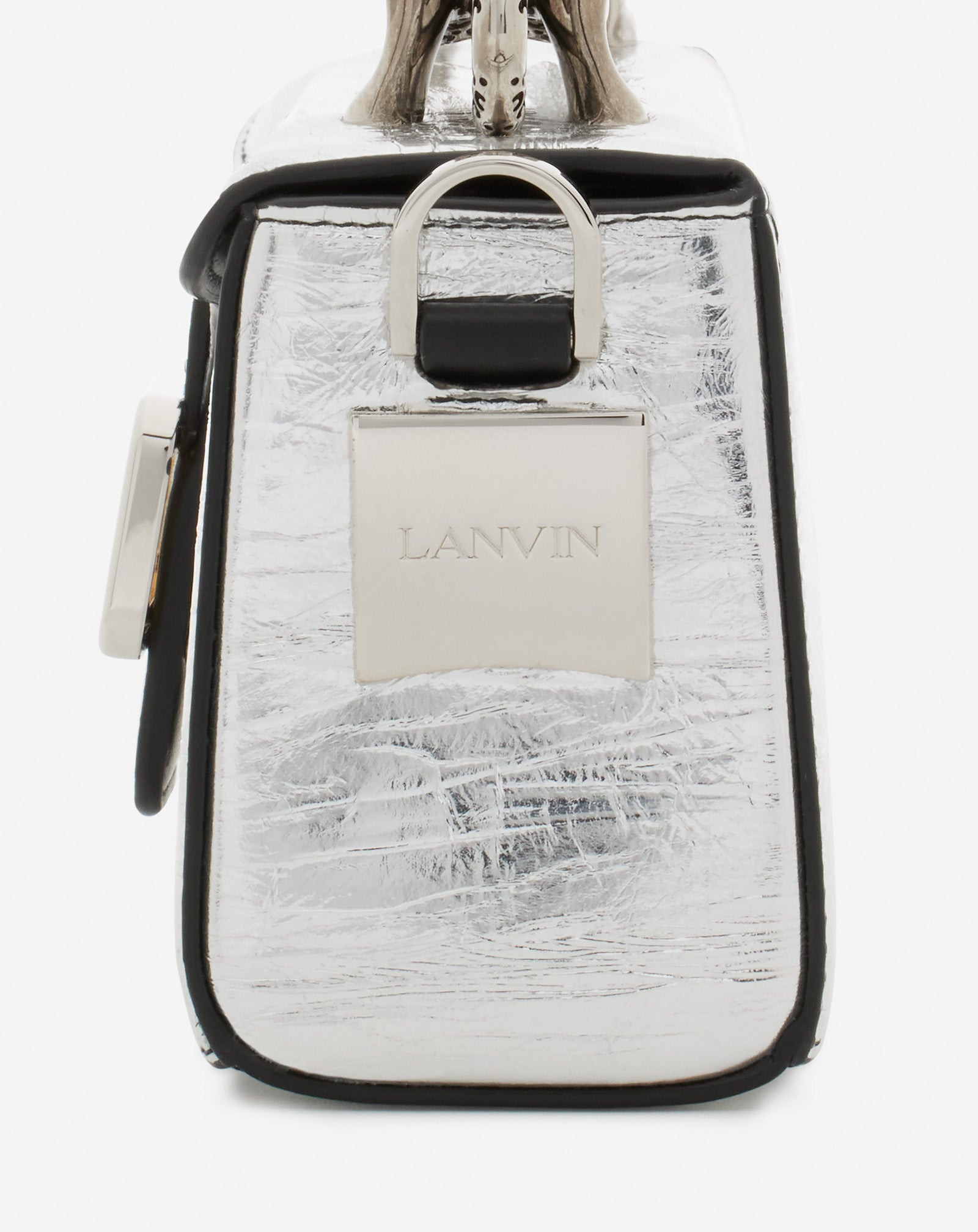 NANO PENCIL CAT BAG IN METALLIC LEATHER - 6