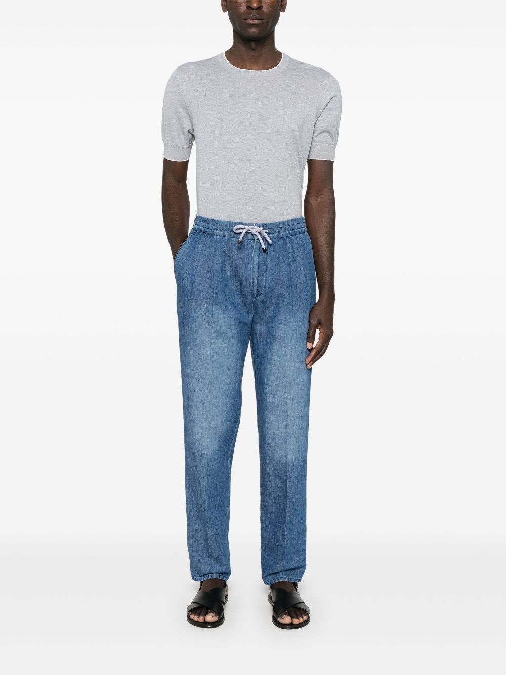 pleat-detailing jeans - 2