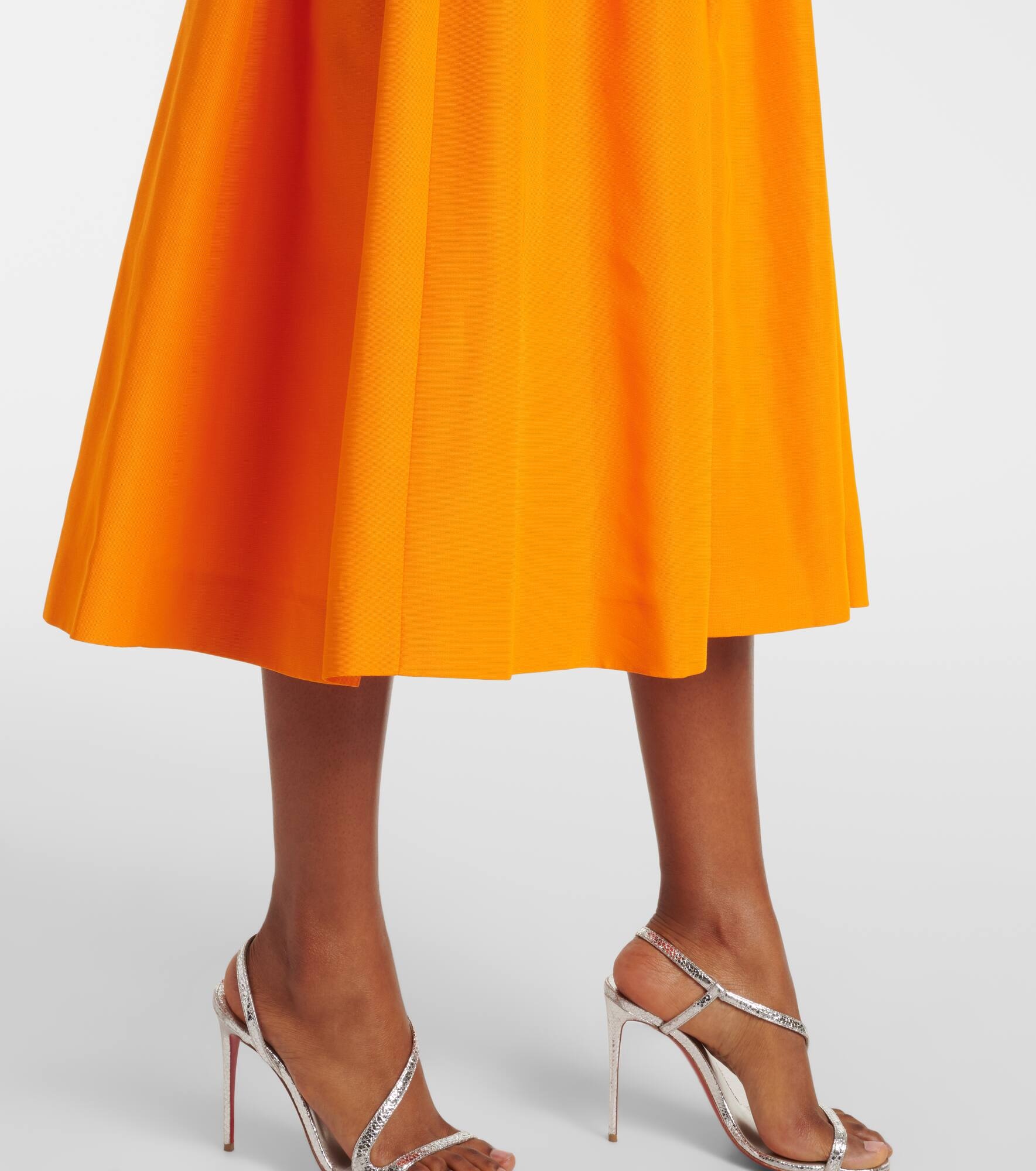 Gathered cotton-blend cocktail dress - 5