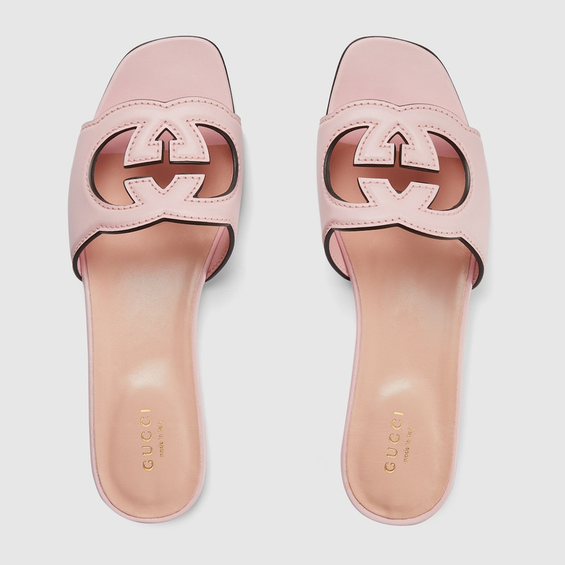 GUCCI Women's Interlocking G cut-out sandal outlook