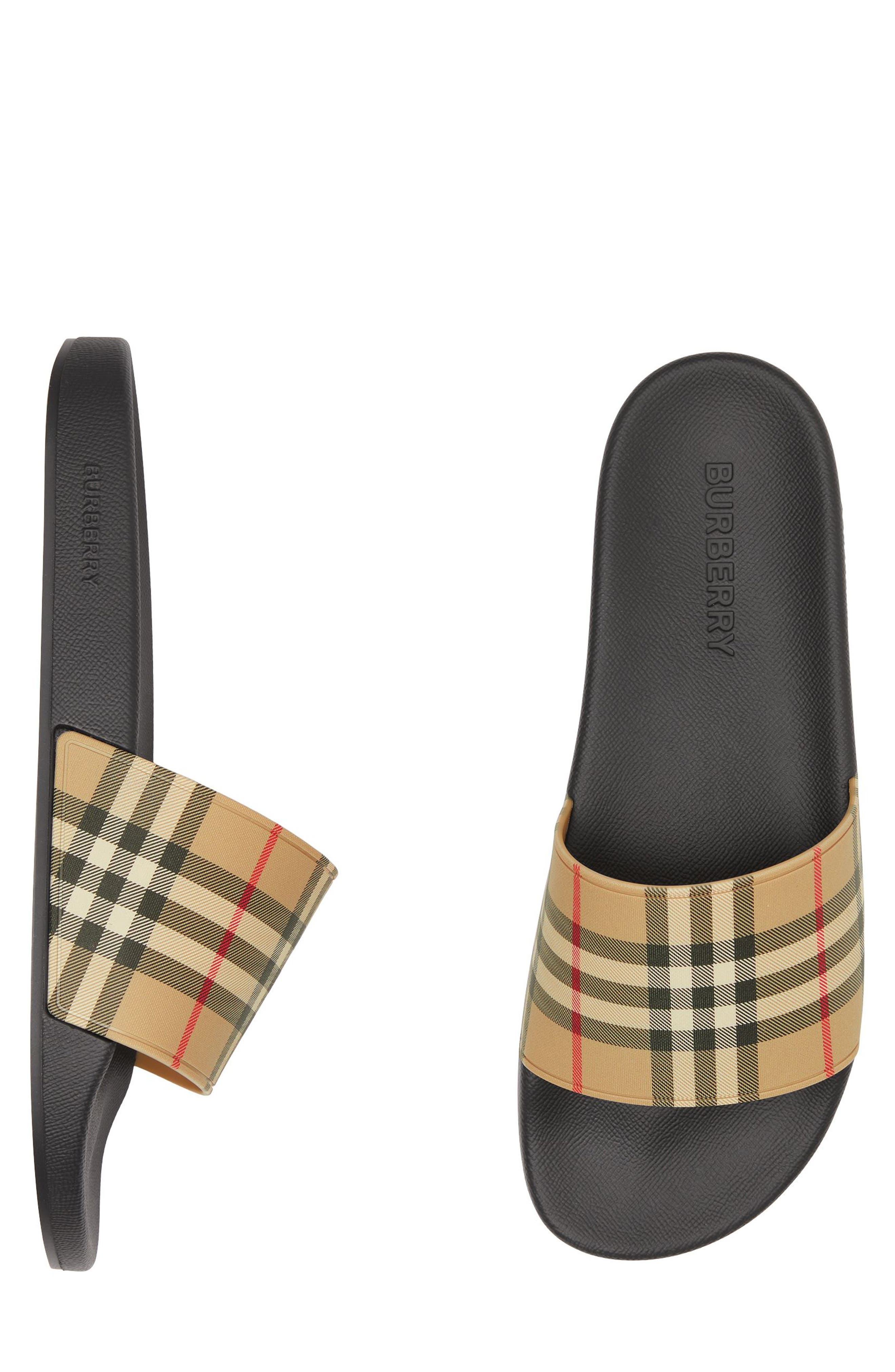 Furley Check Slide Sandal - 9