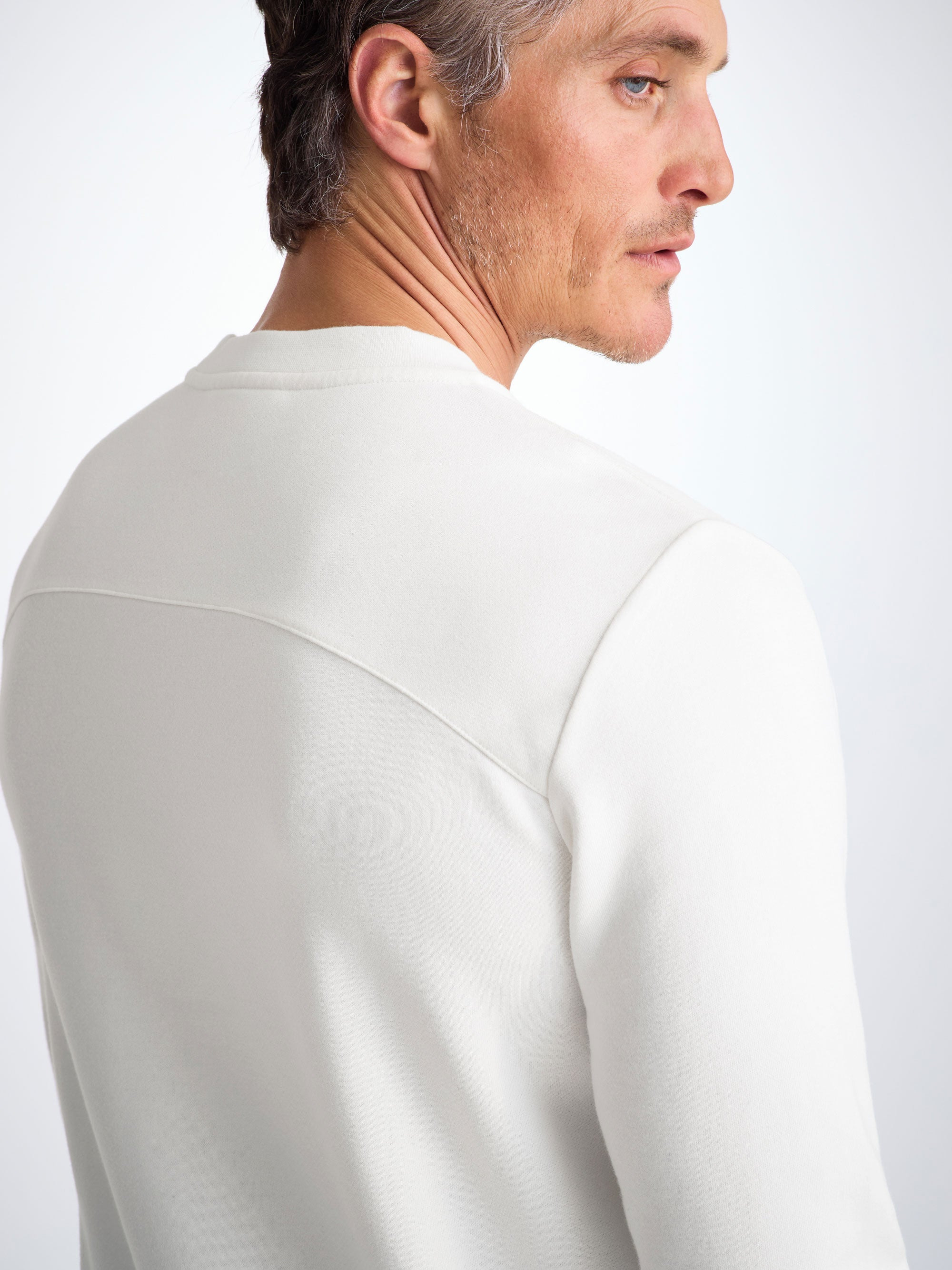 Men's Sweatshirt Quinn Cotton Modal White - 6