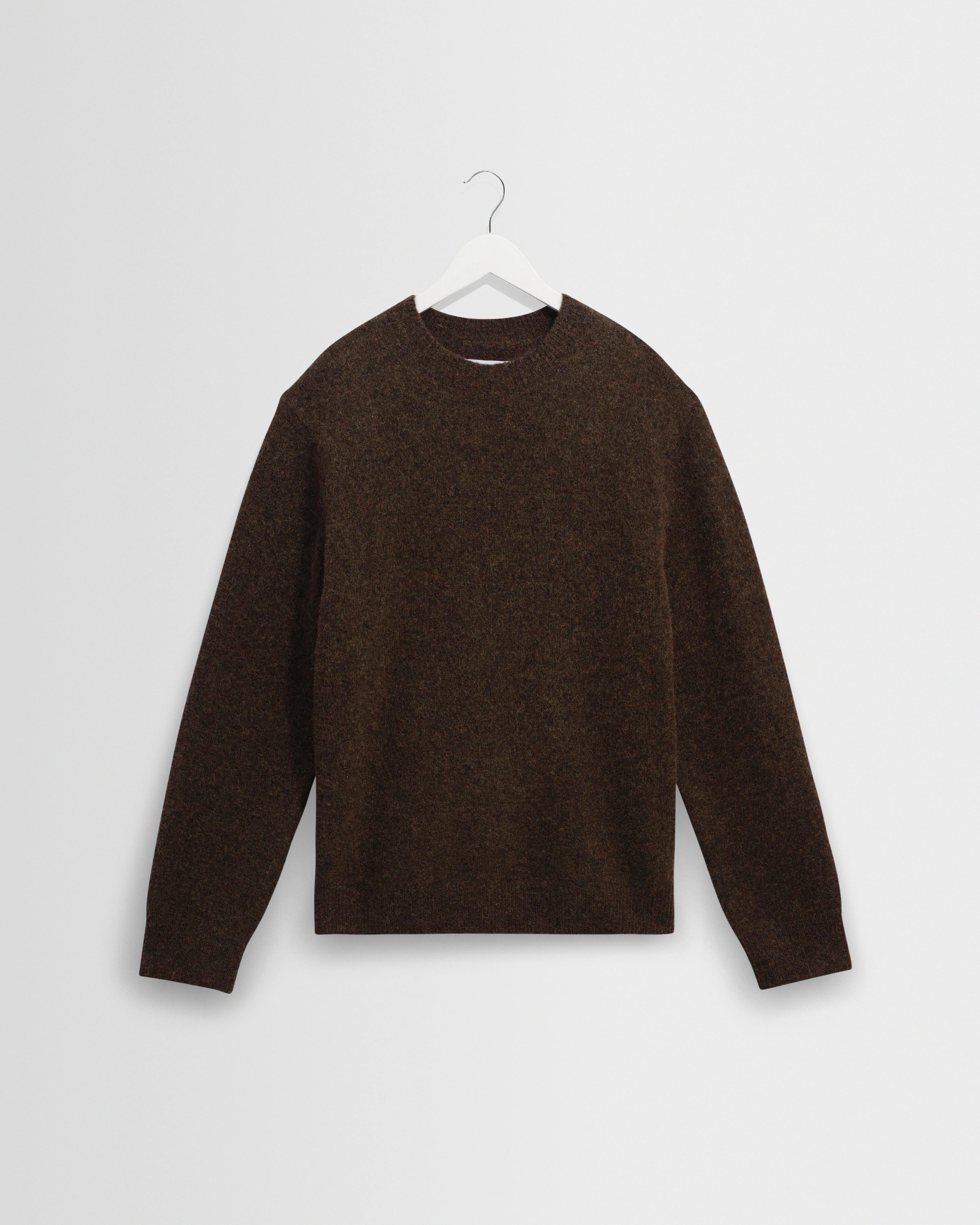 Wilde - Brown Fluffy Wool Crewneck - 1