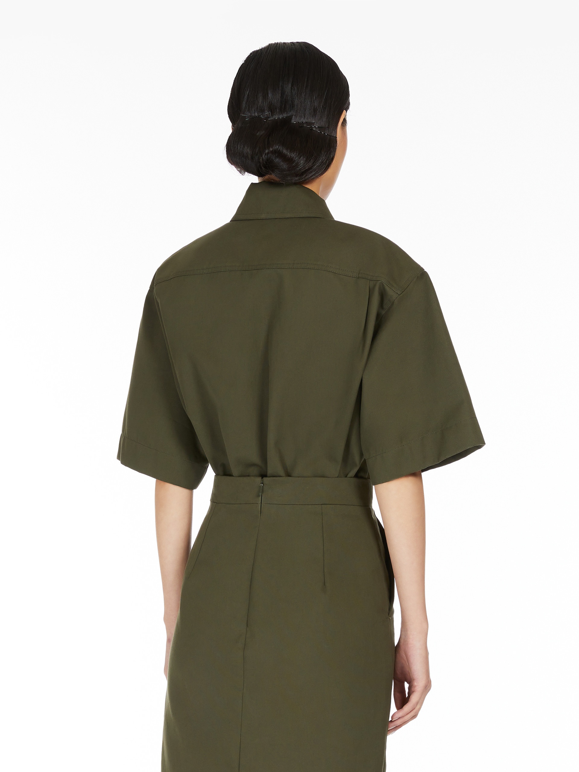 MELA Cotton canvas oversized shirt - 4