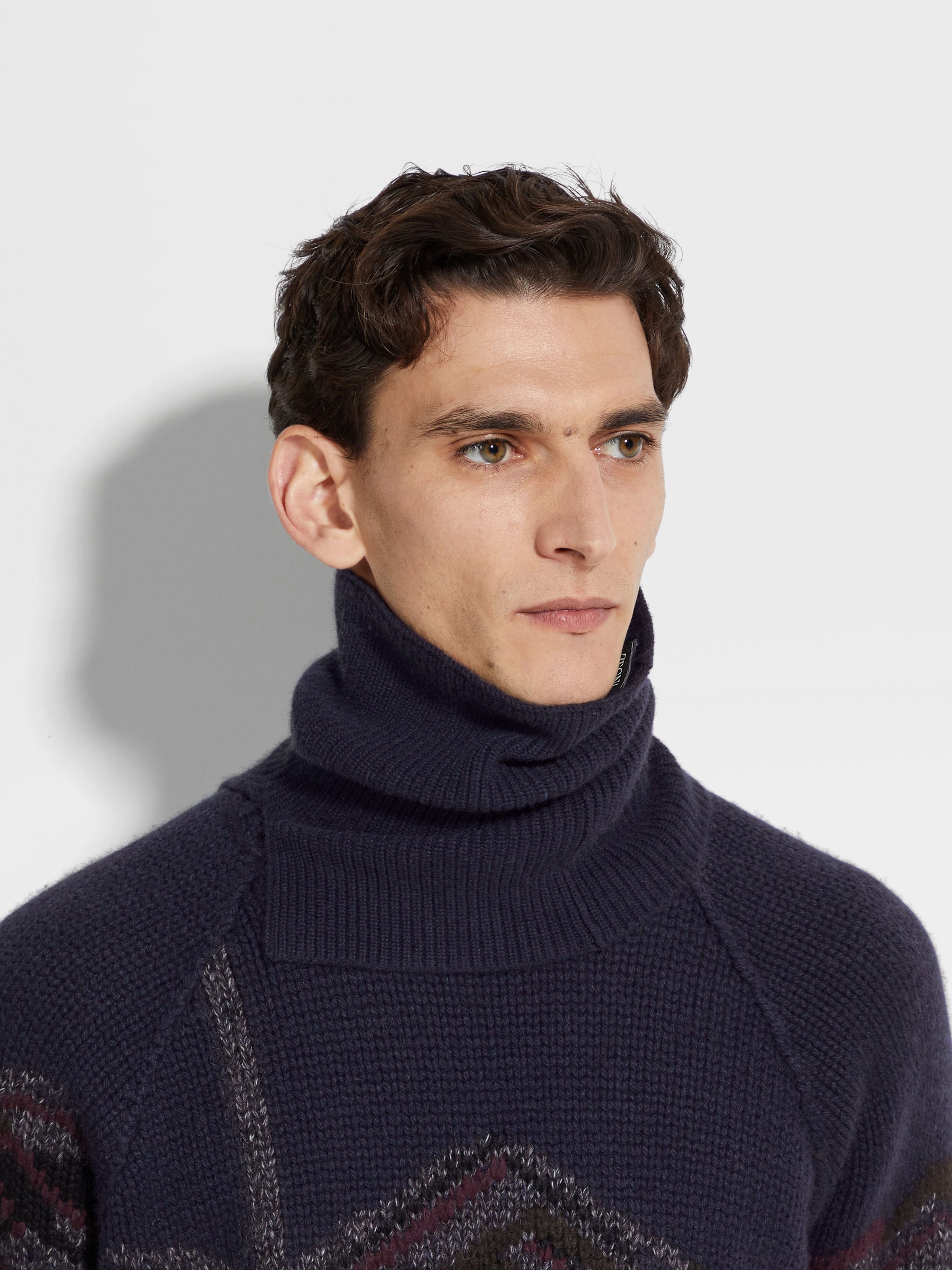 INK BLUE OASI CASHMERE NECK WARMER - 3