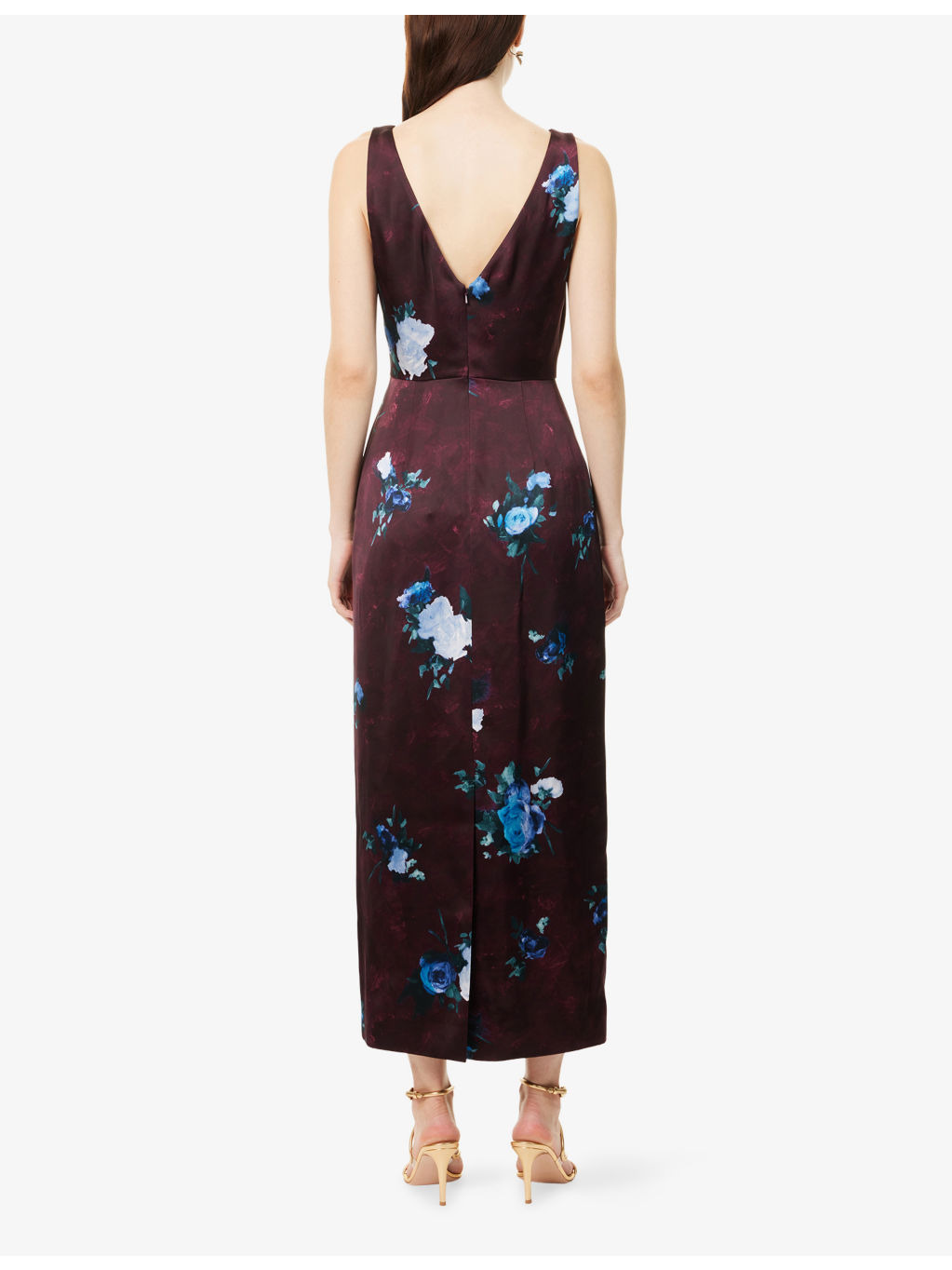 Floral Sleeveless Woven Midi Dress - 4