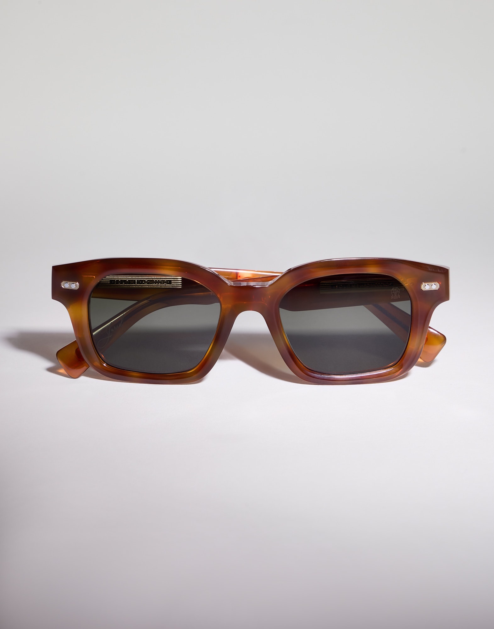 Jared acetate and 18k gold-plated sunglasses with polarized lenses - 1