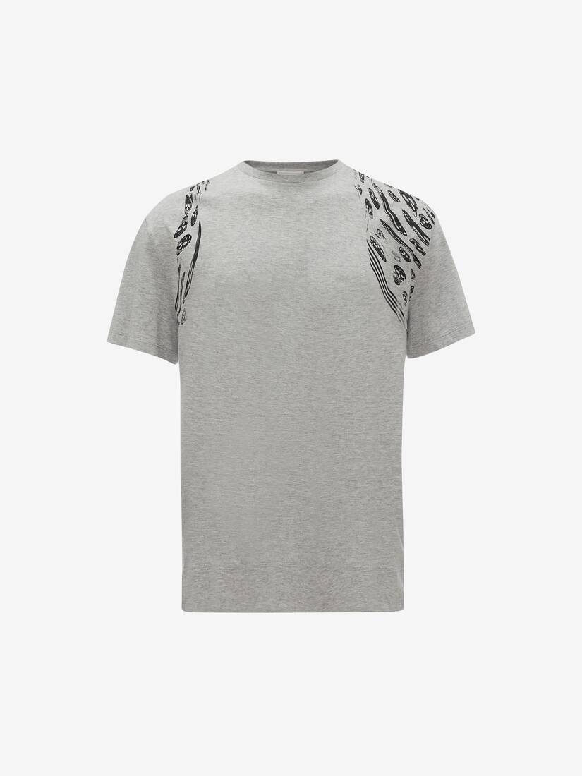 Men's Harness Skull T-shirt in Black/white - 1