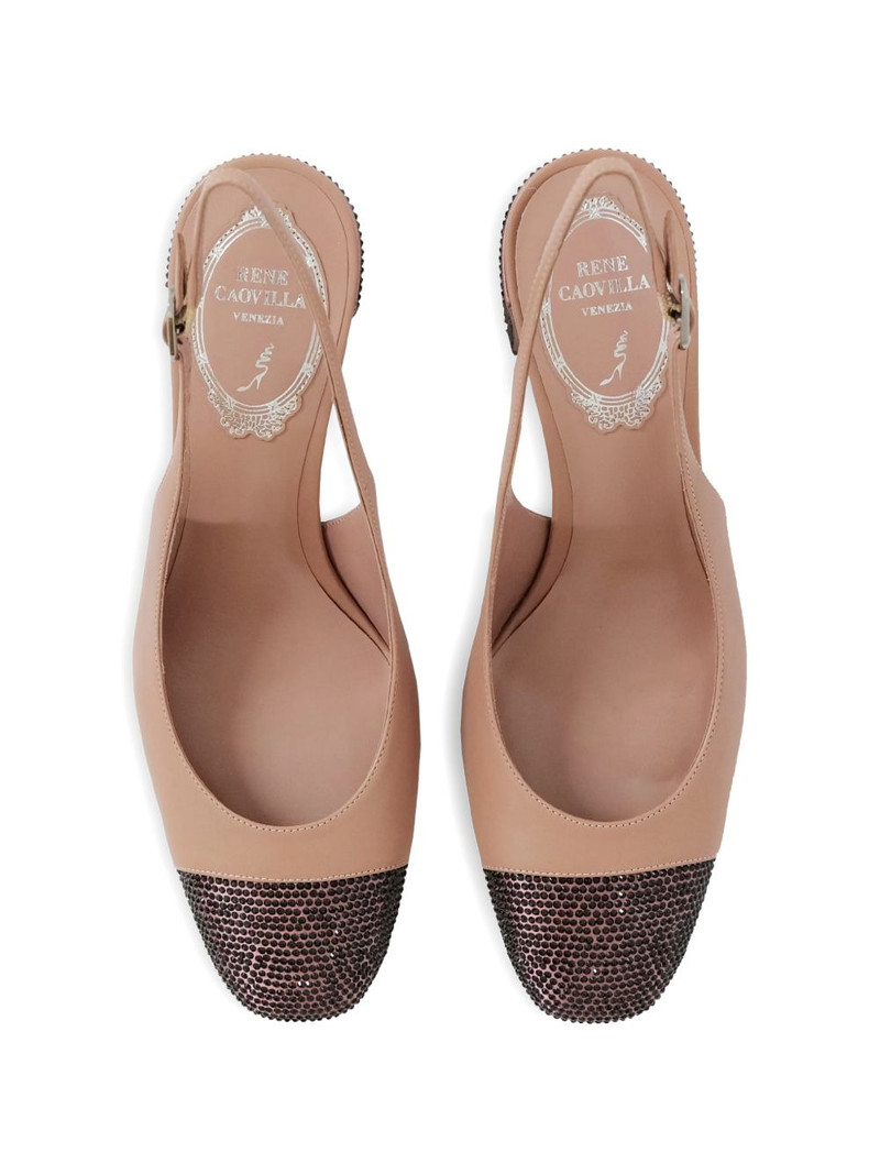 rhinestone-embellished slingback pumps 4