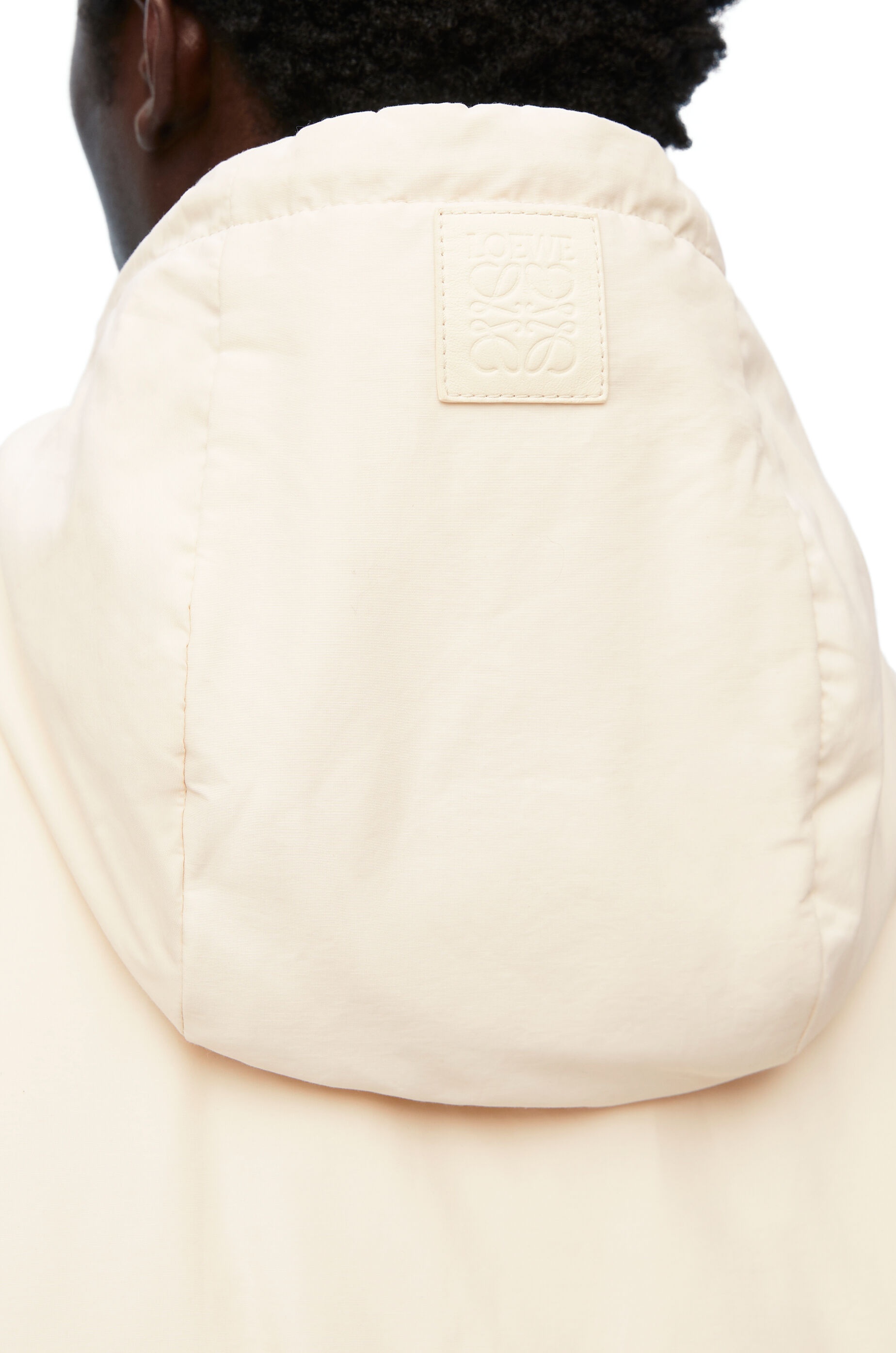 Padded bomber coat in technical cotton - 4