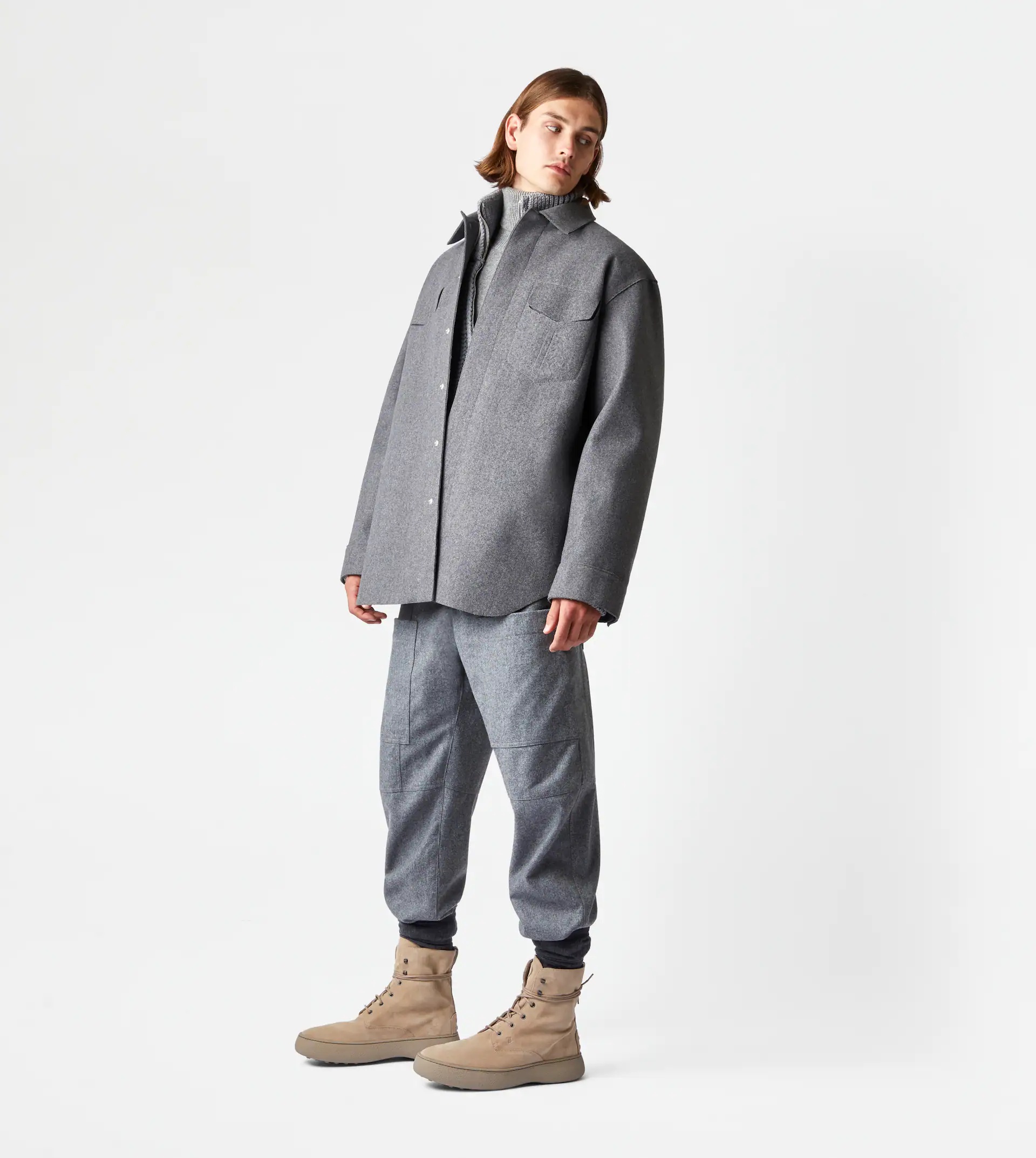 TOD'S OVER SHIRT - GREY - 4