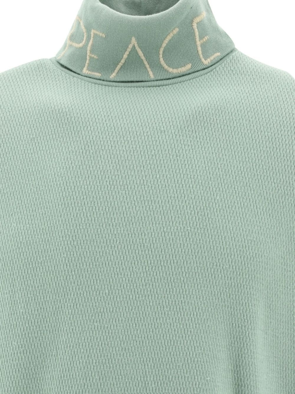 embroidered-motif cotton jumper - 3
