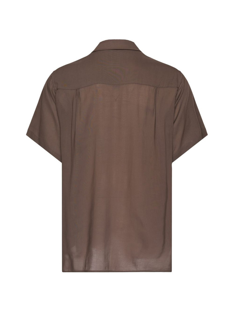 Yohji Yamamoto short-sleeve camp-collar shirt outlook