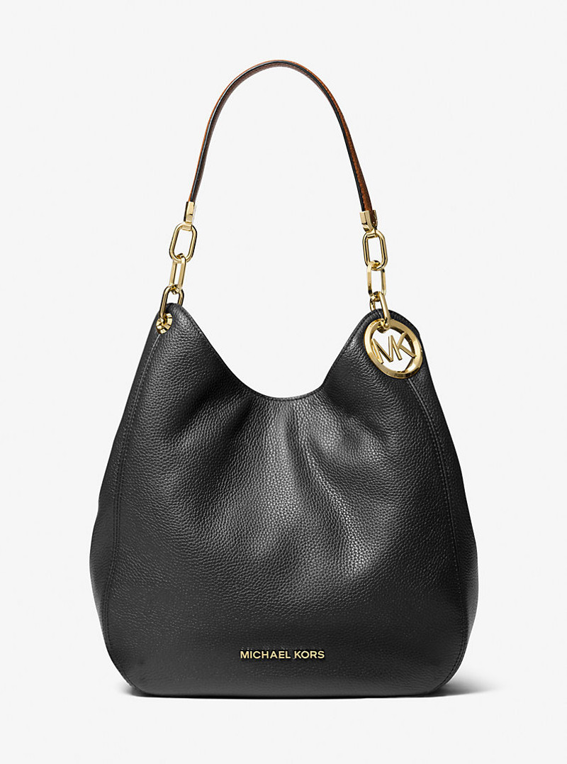 Lillie Large Pebbled Leather Shoulder Bag 1