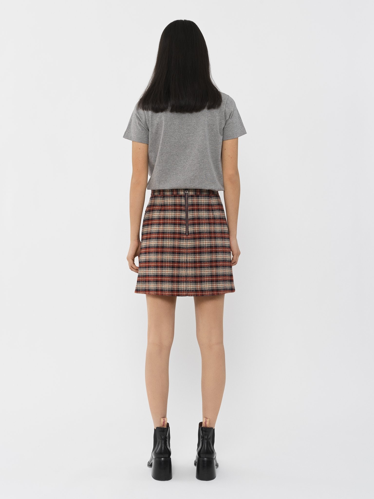 CHECKED MINI SKIRT - 3