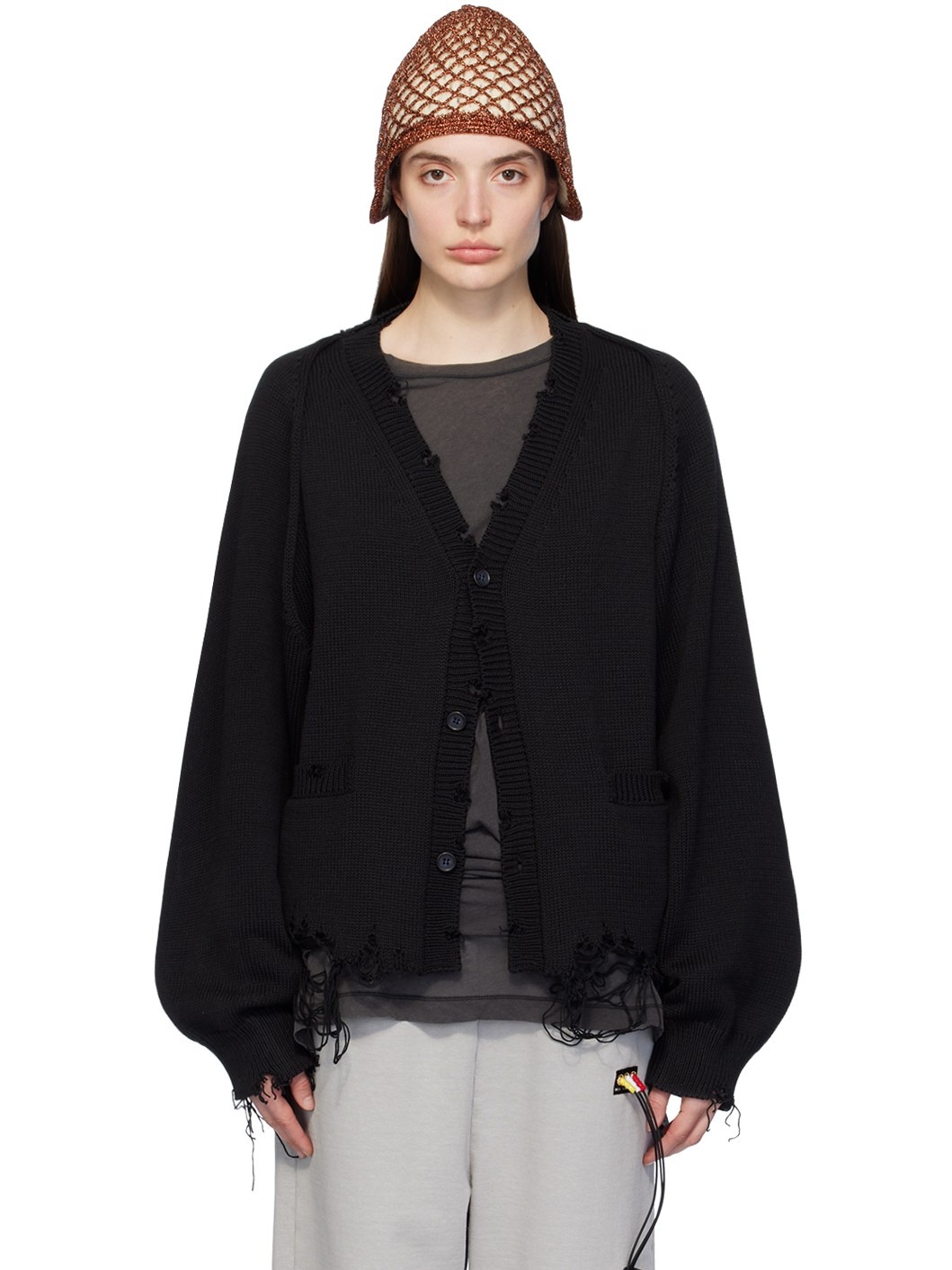 Black 2Way Sleeve Cardigan - 1