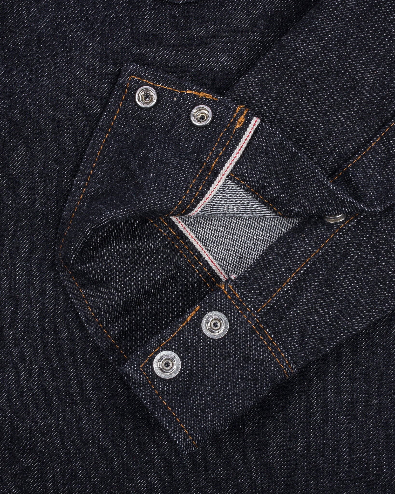 IHSH-33-BLK 12oz Selvedge Denim Western Shirt - Black - 18