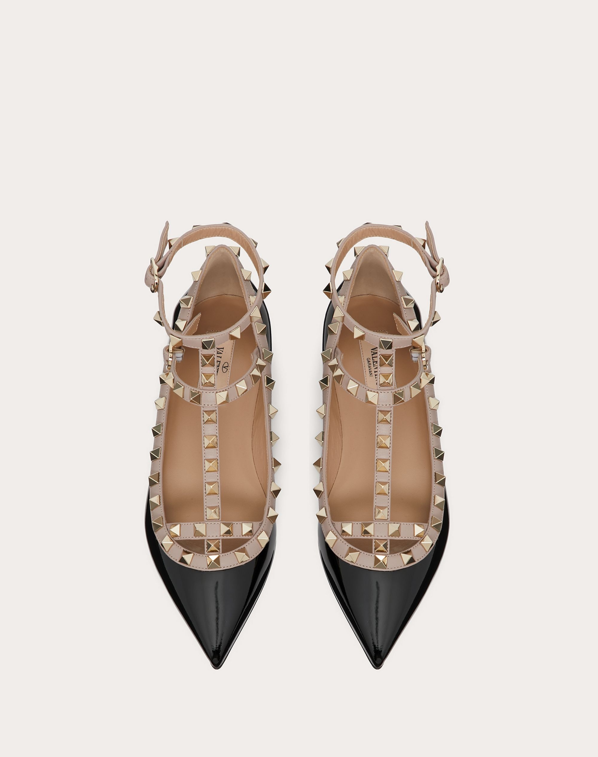 Patent Rockstud Caged Ballet Flat - 10