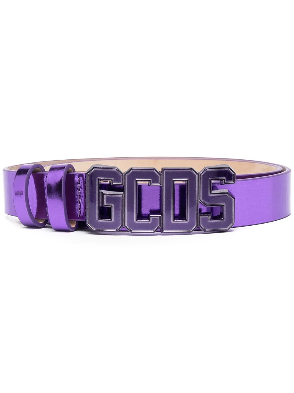 logo-plaque metallic belt - 1