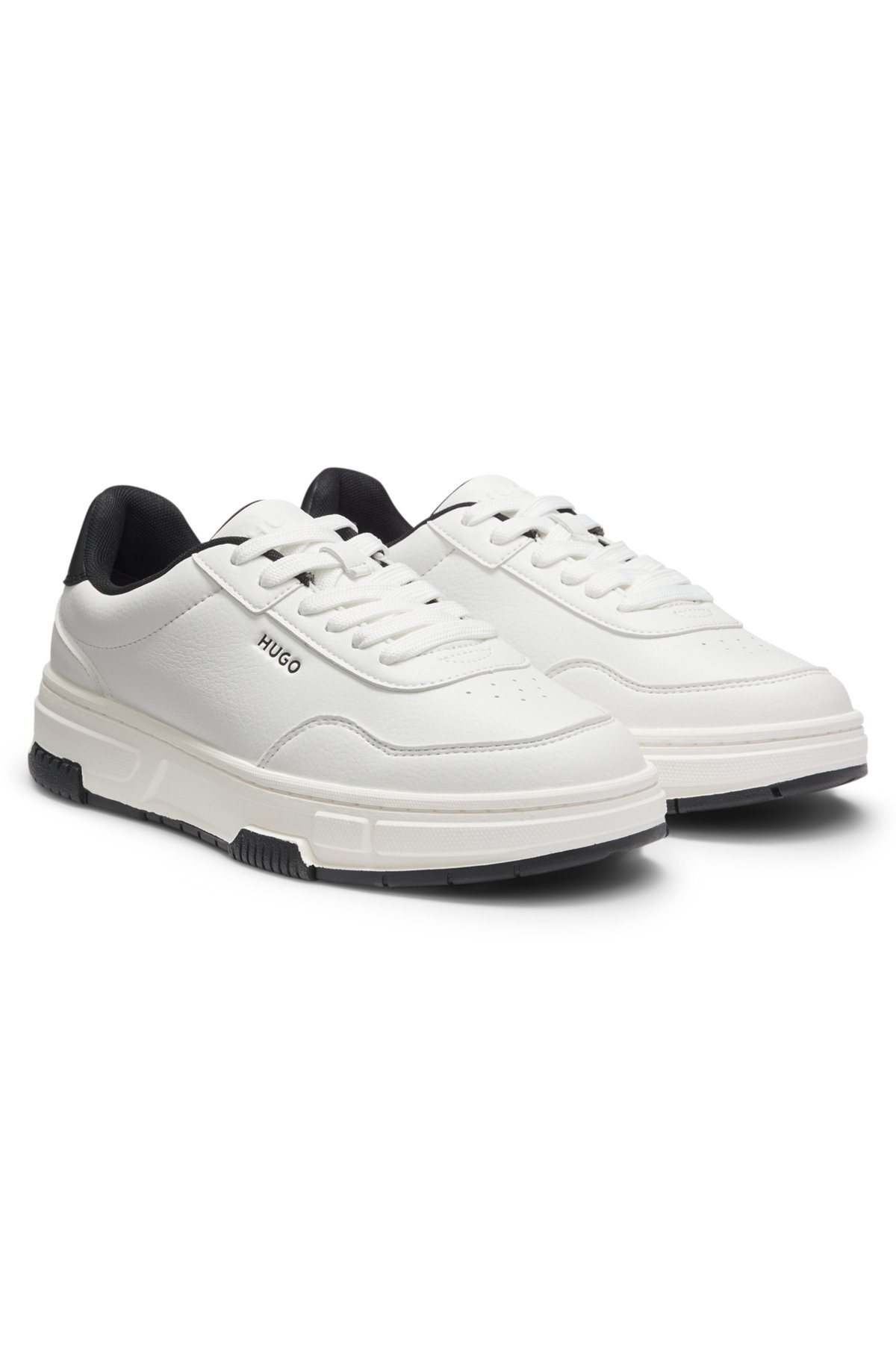 FAUX-LEATHER TRAINERS WITH ZIGZAG DETAILING - 2