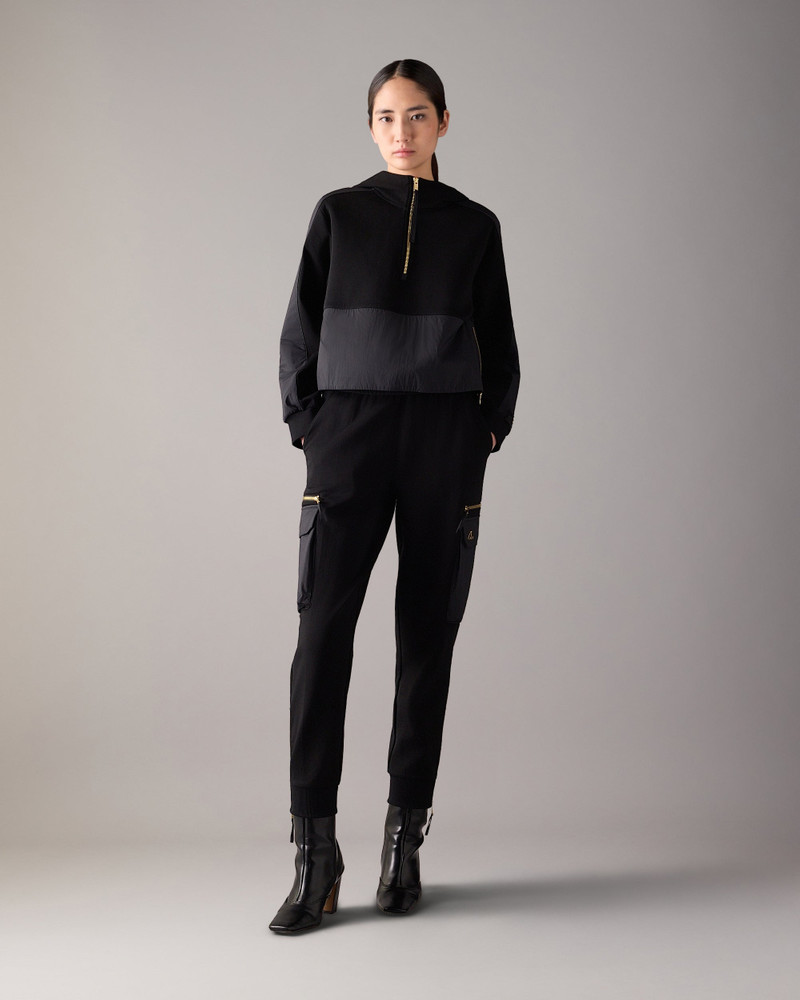 MOOSE KNUCKLES GOLD SERIES MIXED MEDIA HOODIE IN NEOPRENE outlook