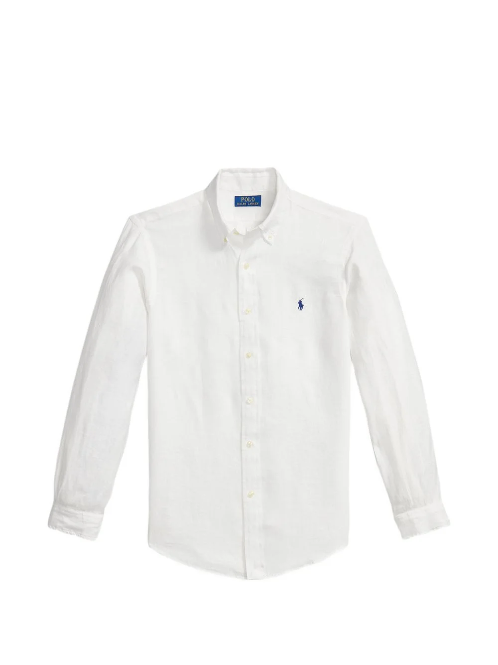 logo-embroidery linen shirt - 1