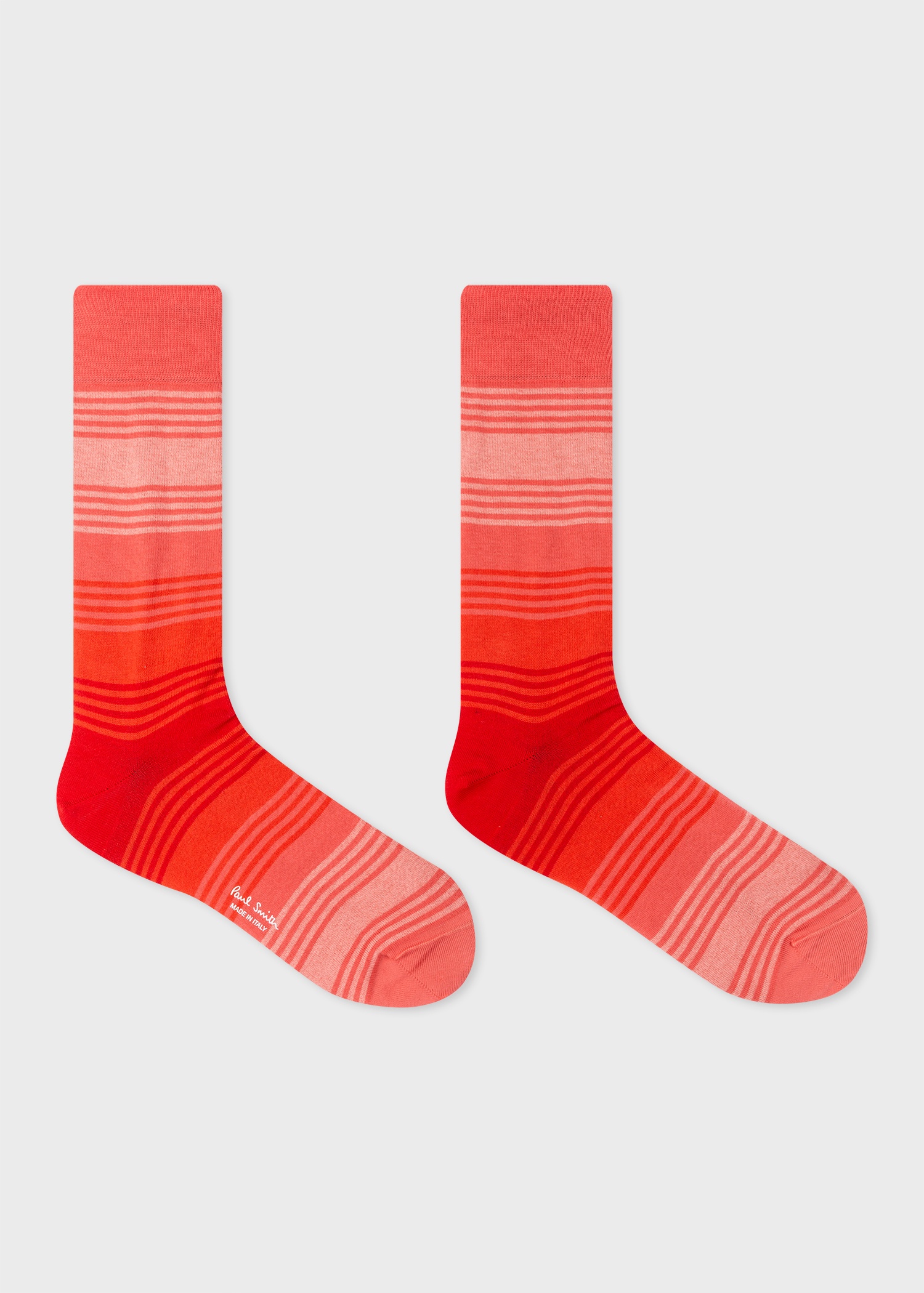 Red Gradient Stripe Socks - 2