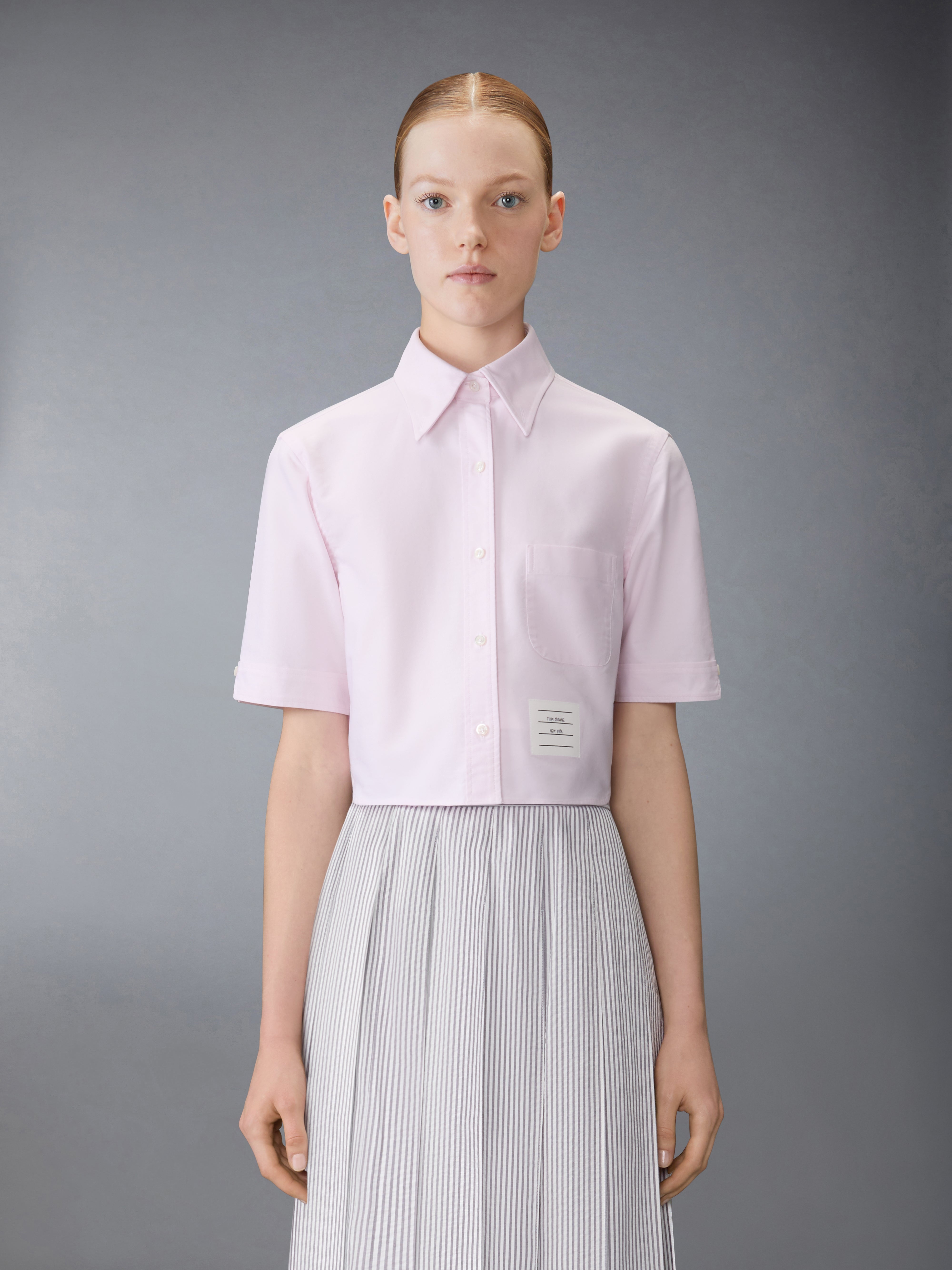 OXFORD CROPPED SHORT SLEEVE SHIRT - 2