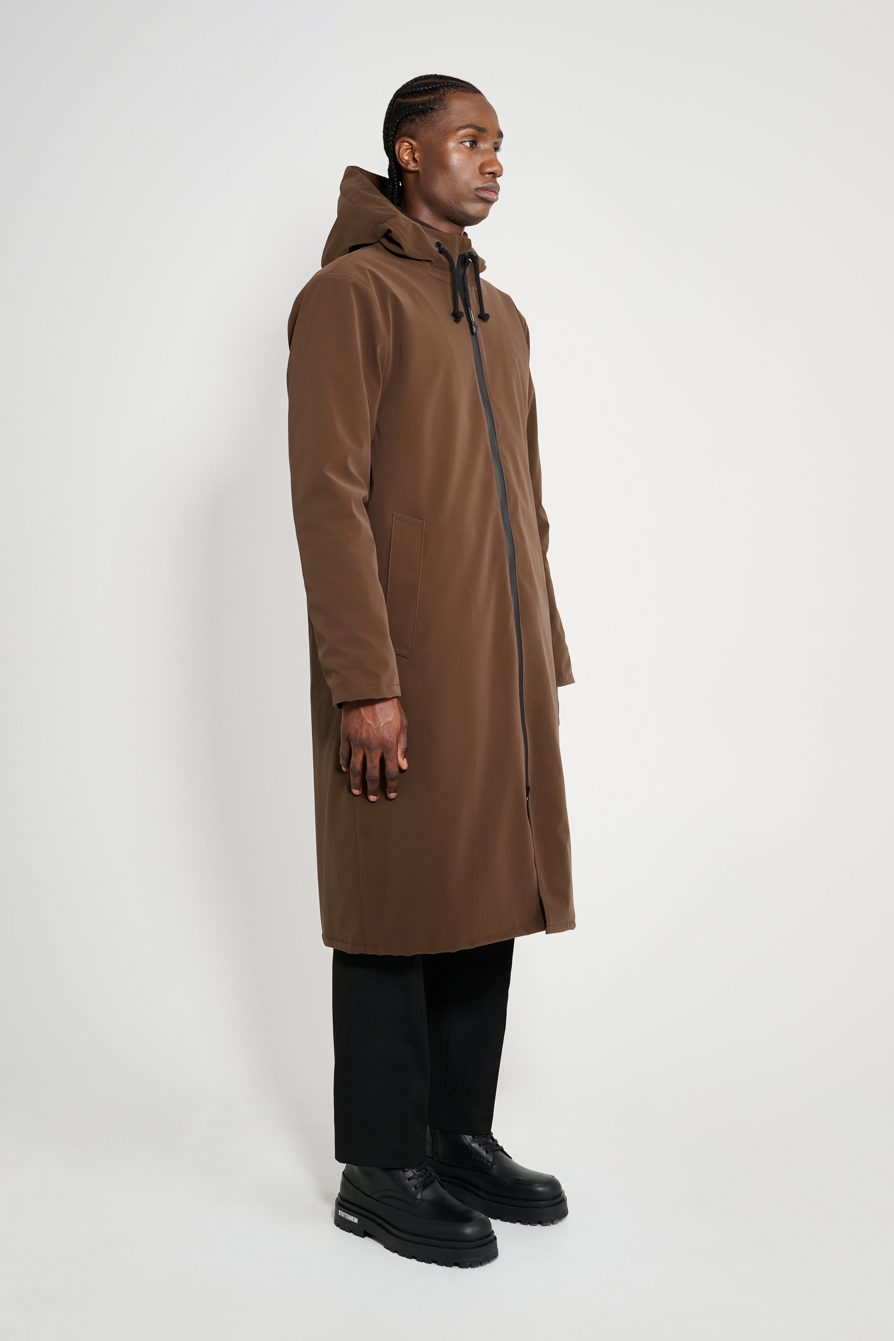Stockholm Long Matte Winter Coat Dark Brown - 3
