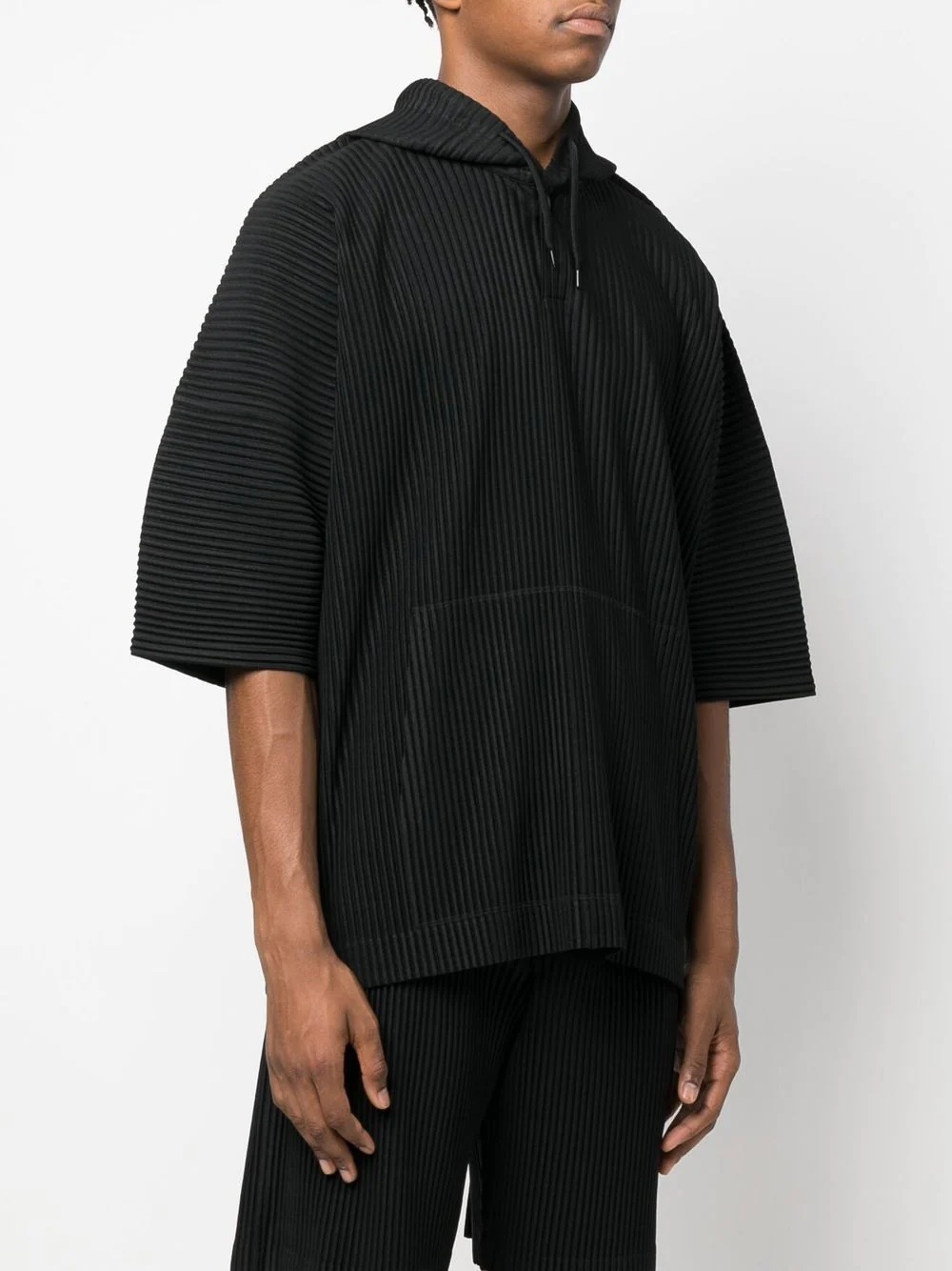 pleated pullover hoodie - 3