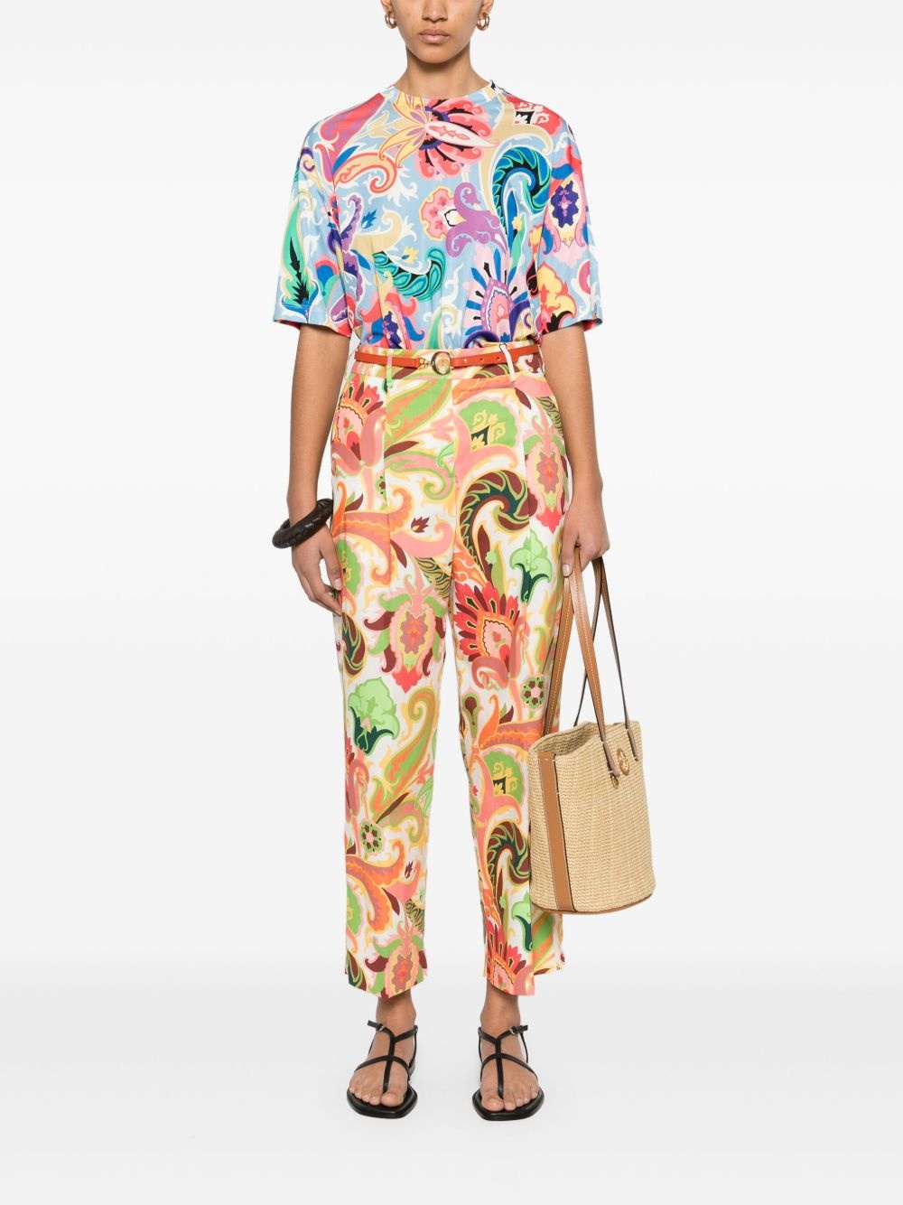 paisley-print trousers - 2