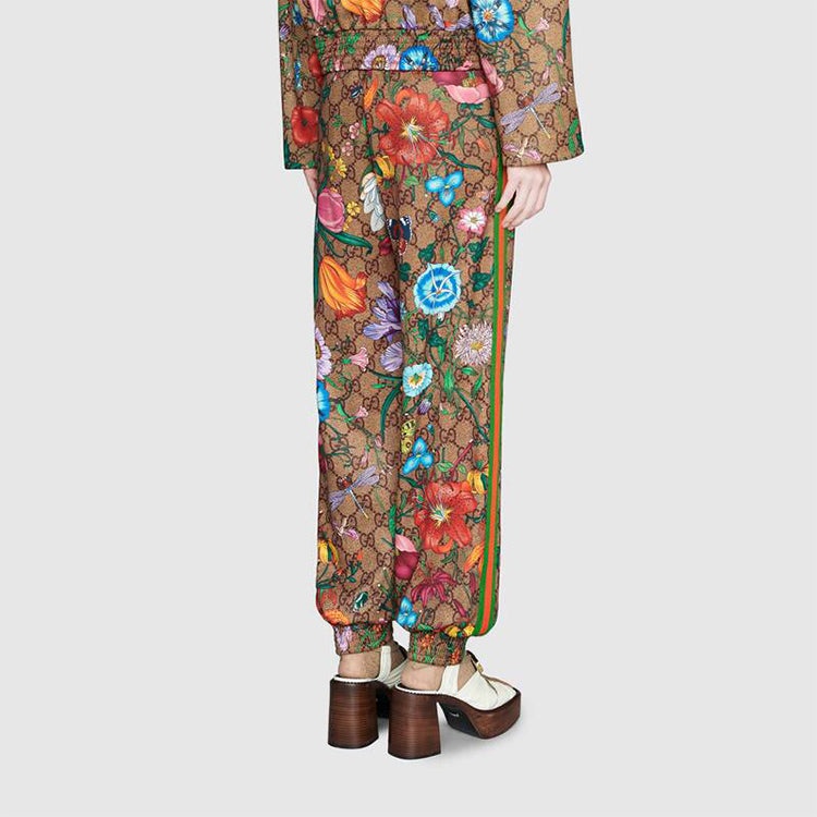 (WMNS) Gucci Flora GG Supreme Pattern Track Pants 605437-XJB9I-2103 - 3