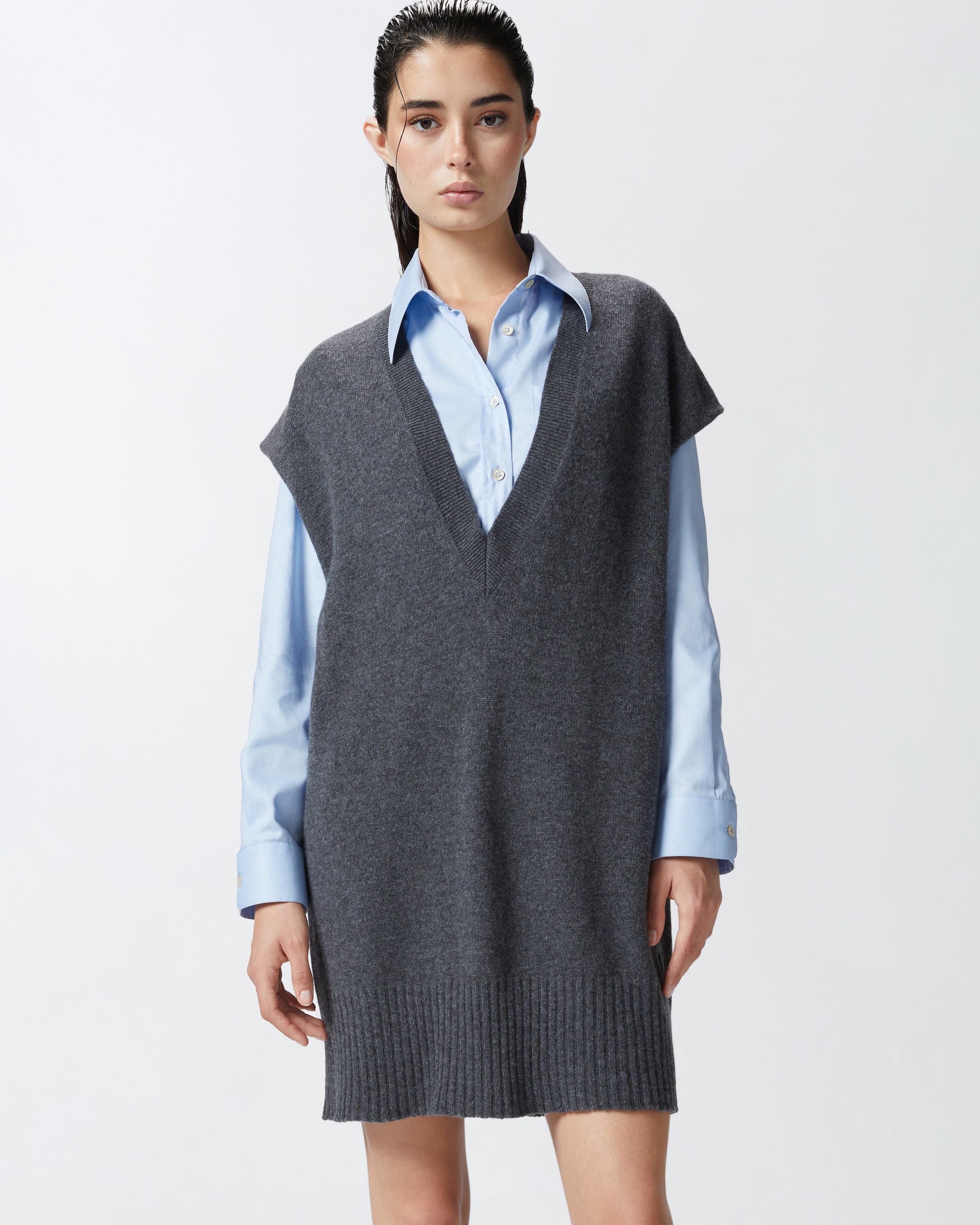 CASHMERE-BLEND KNIT WAISTCOAT - 3